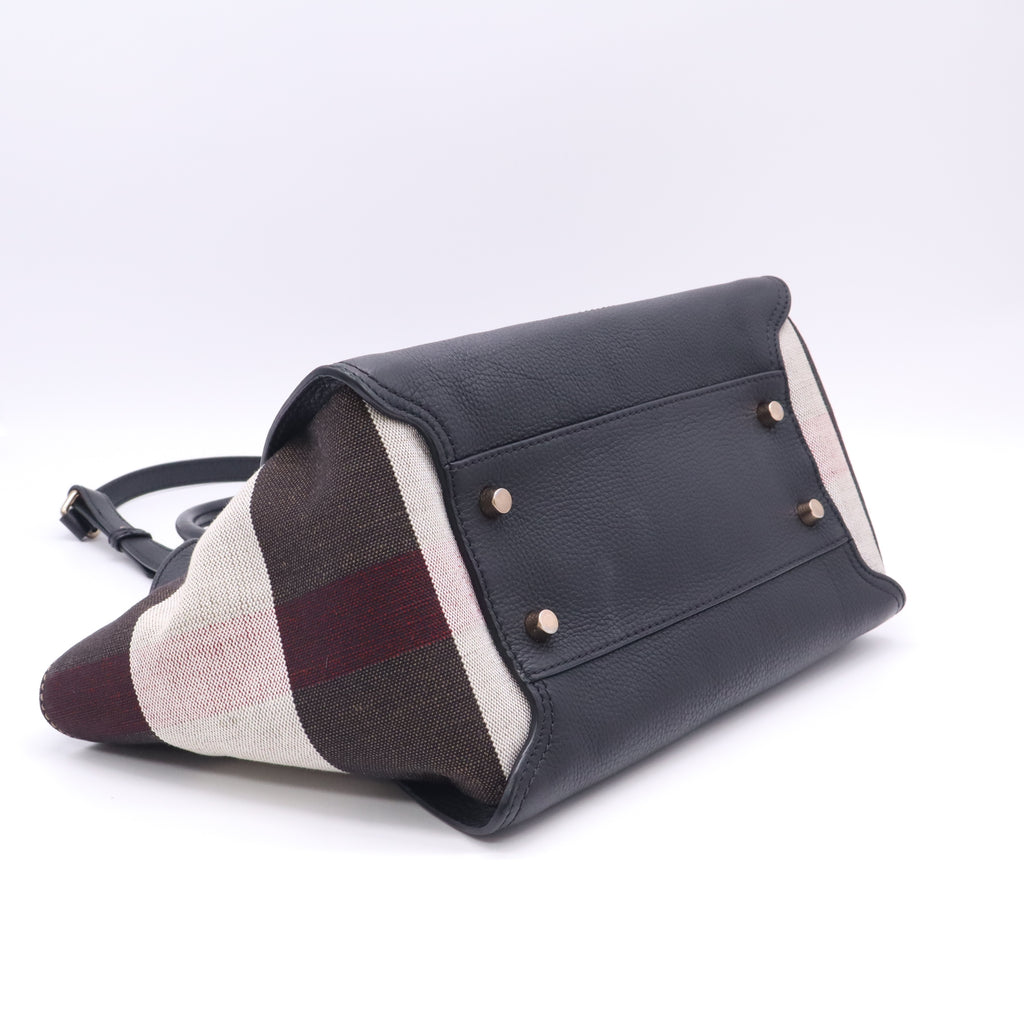 Harcourt Convertible Satchel Leather and  Canvas MediumTwins LDJ5231