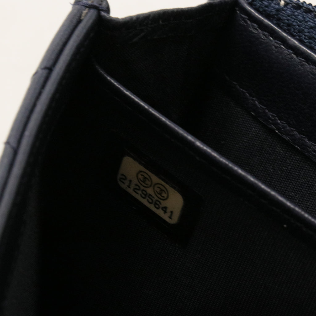 Chanel Matelasse Coco Mark Long Wallet Black