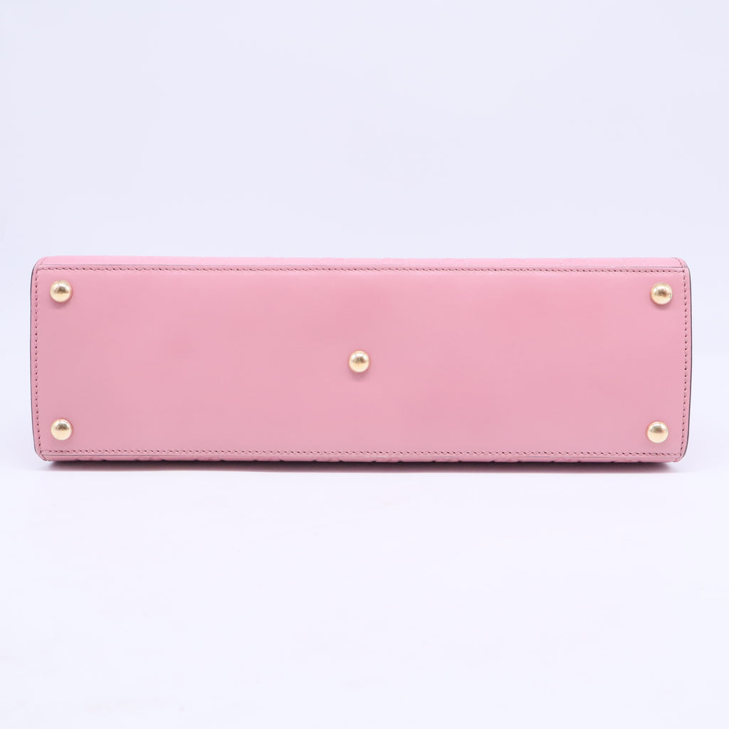 Pink Guccissima Leather Medium Padlock Top Handle Bag B20356