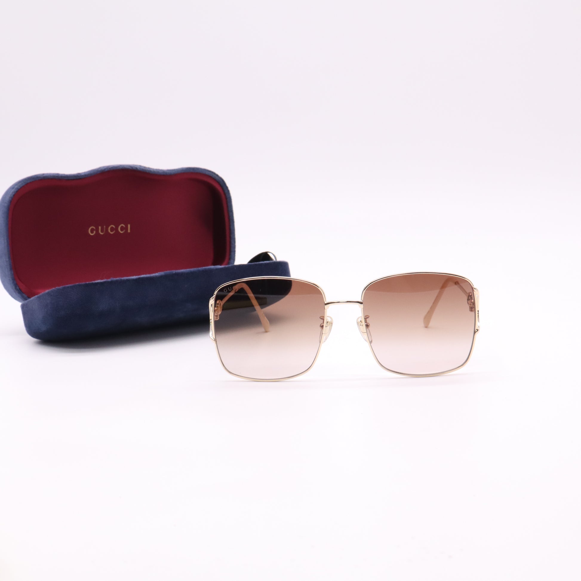 Gucci Horsebit Square-Frame Sunglasses W22237