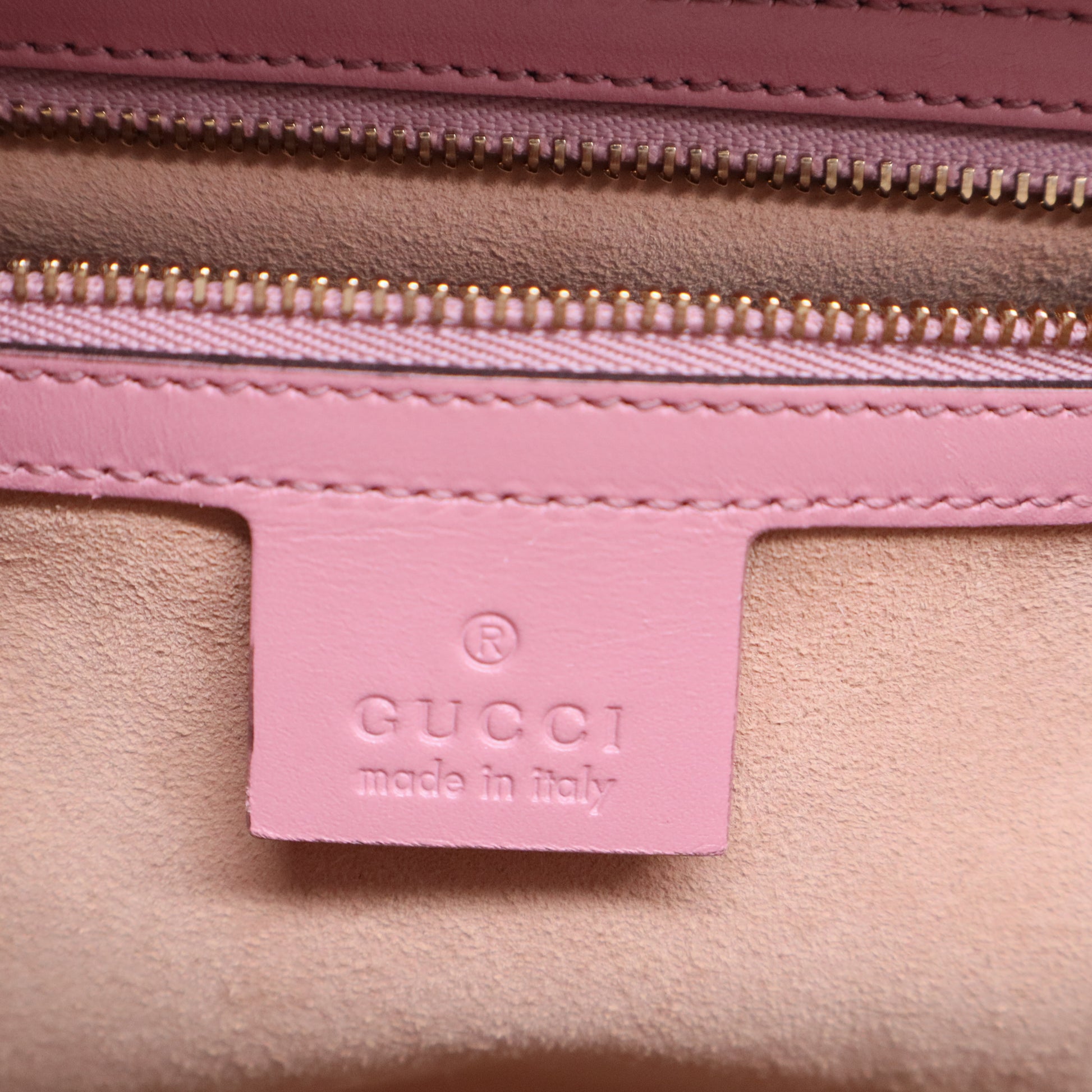 Pink Guccissima Leather Medium Padlock Top Handle Bag B20356