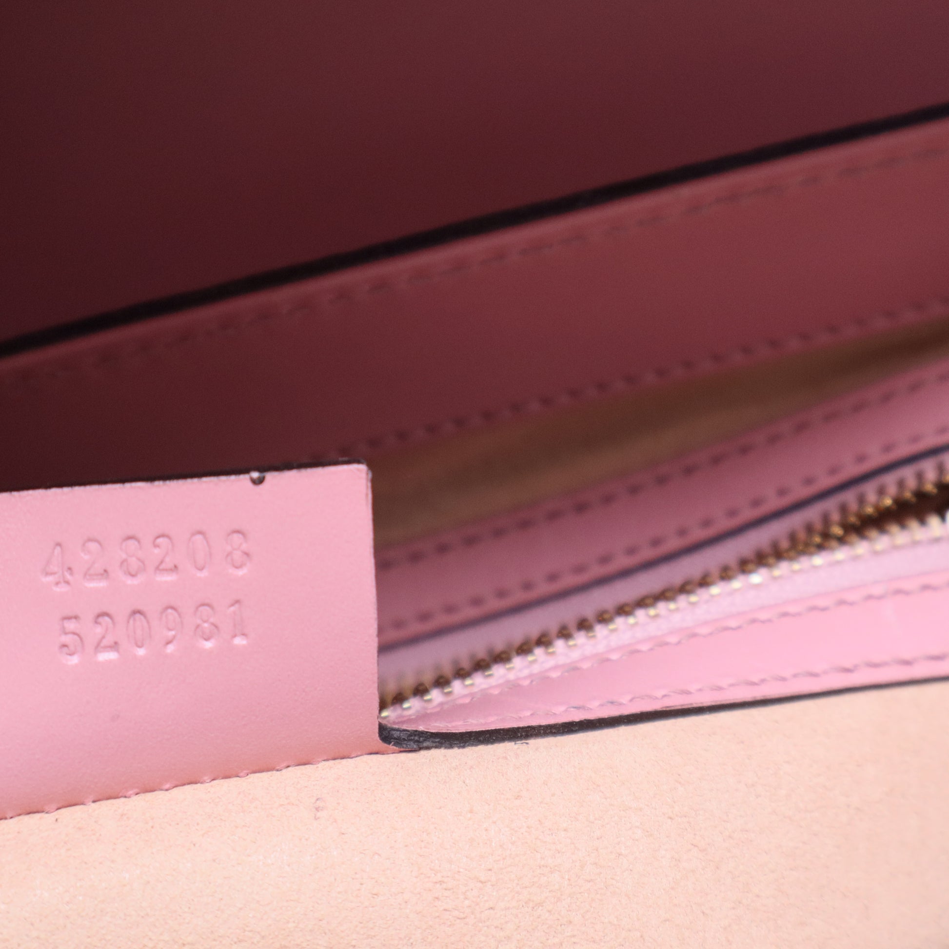 Pink Guccissima Leather Medium Padlock Top Handle Bag B20356