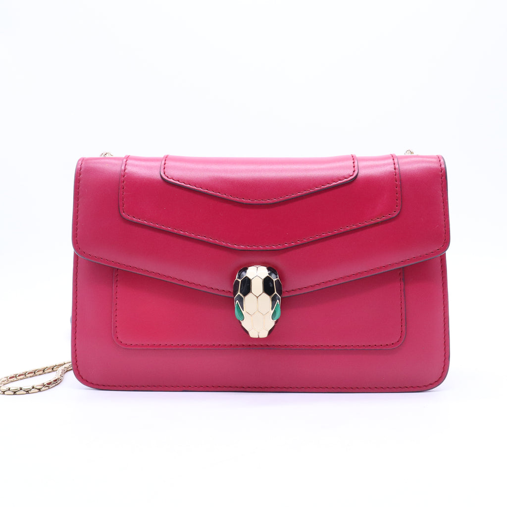 Bulgari Calfskin Serpenti Forever Crossbody Bag Pink B21534
