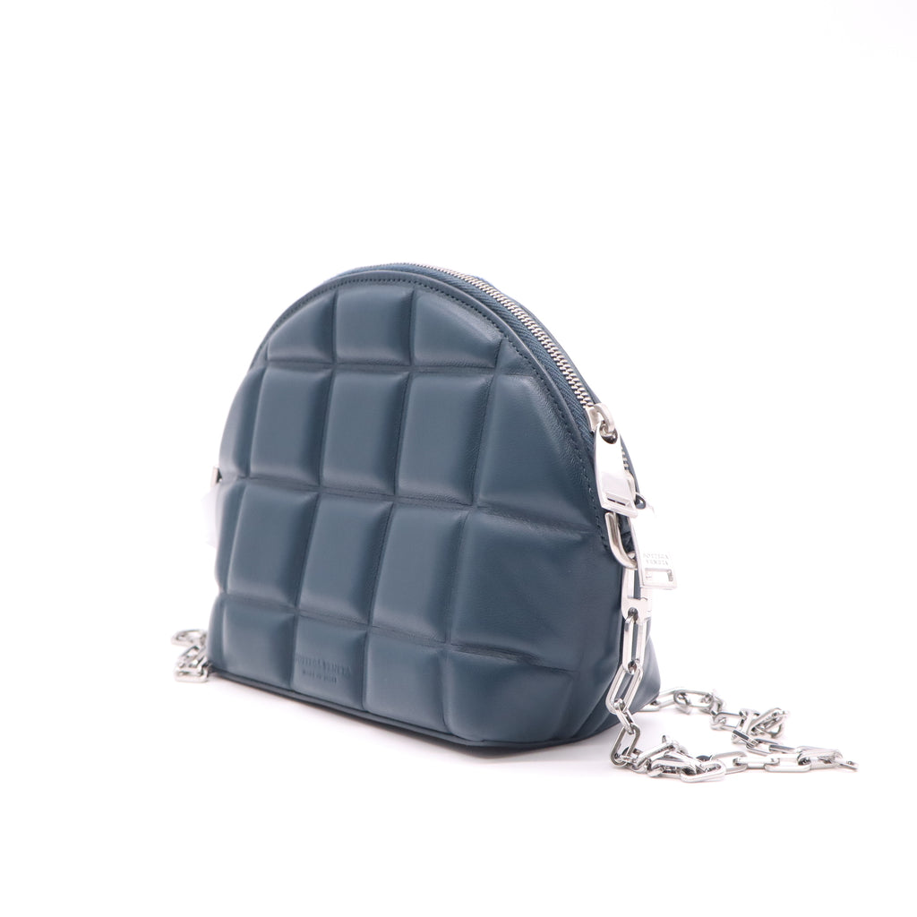 Bottega Veneta Mini Padded Nappa Half Moon Chain Crossbody Bag B22865
