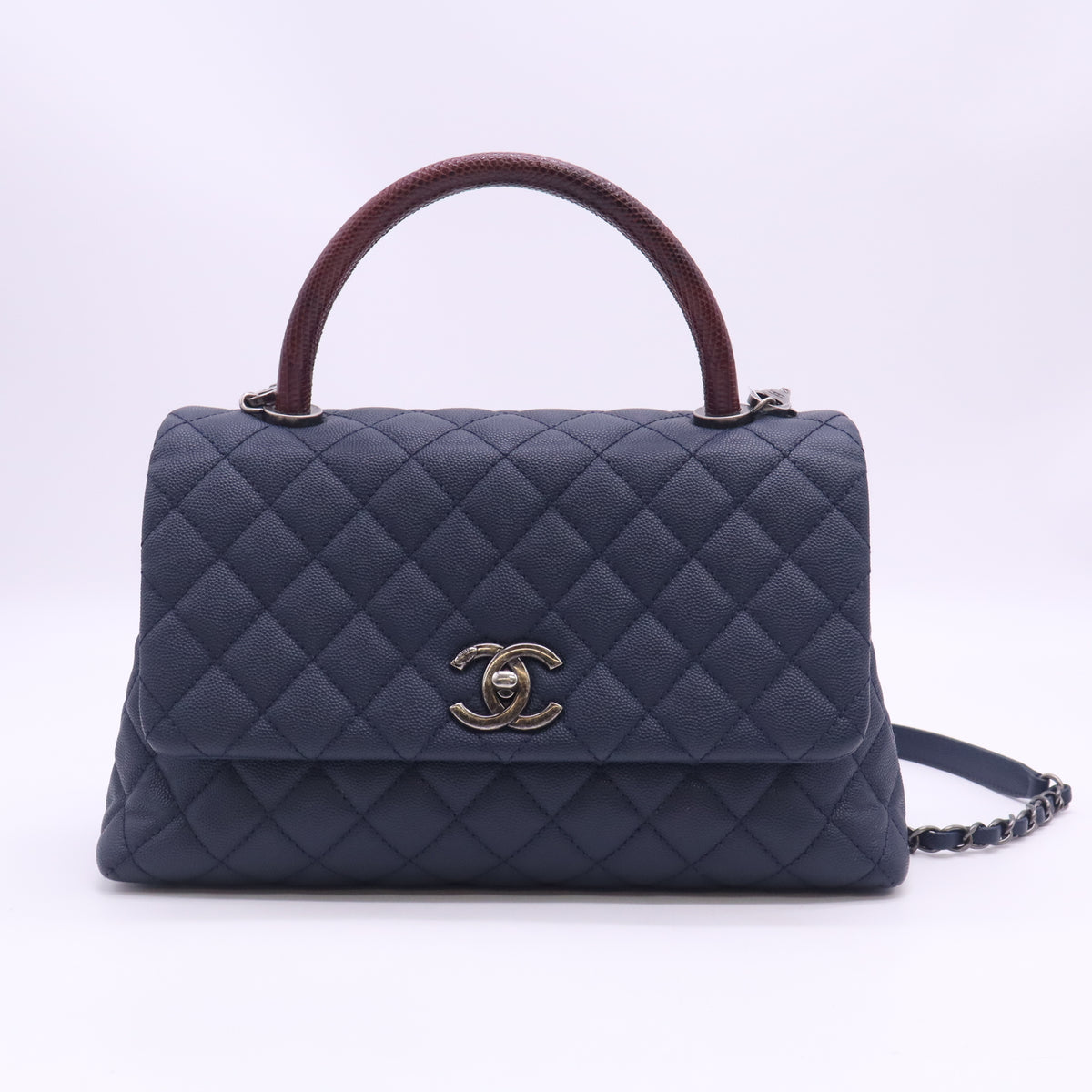 Chanel Quilted Caviar Medium Coco Handle Bag Twins LDJ6298