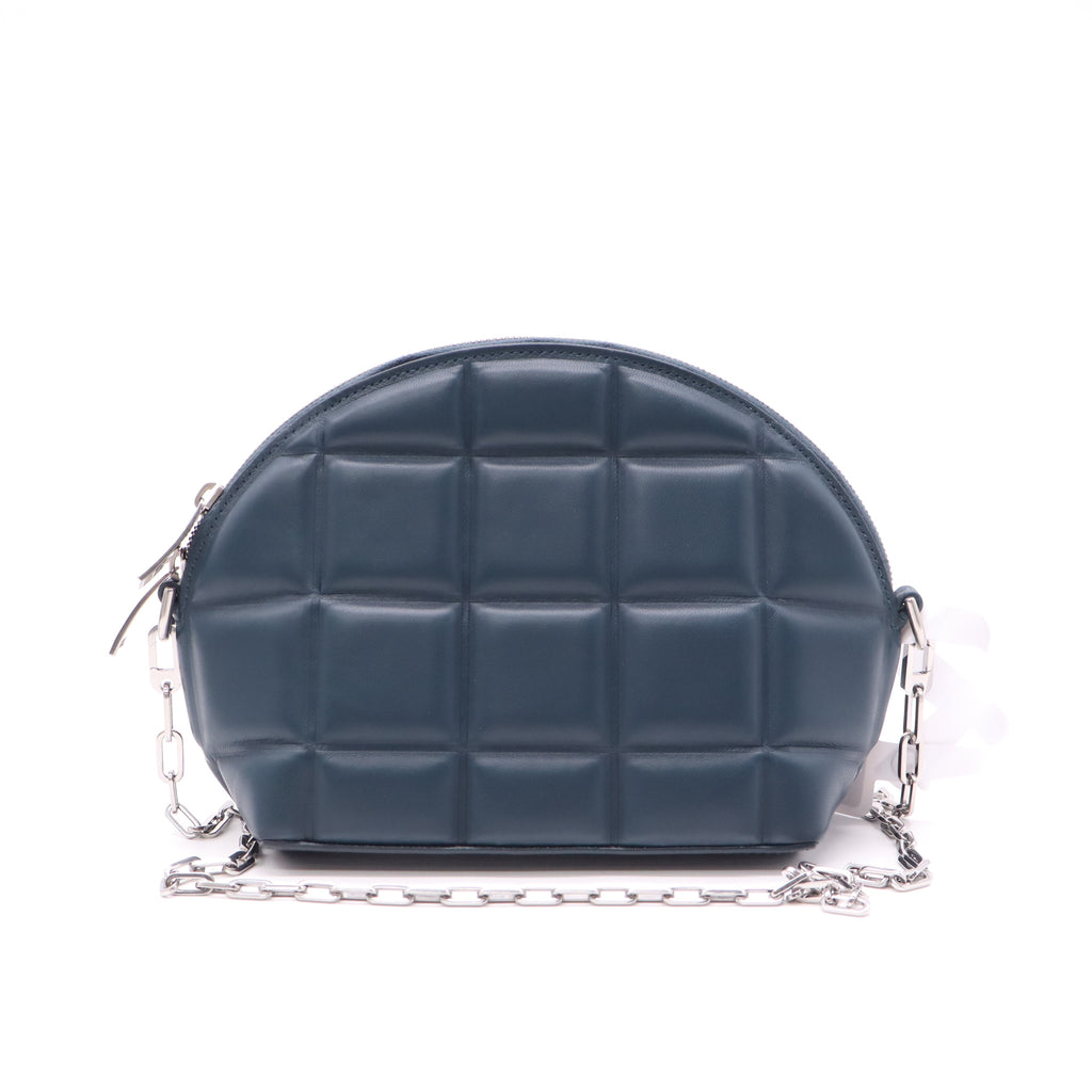 Bottega Veneta Mini Padded Nappa Half Moon Chain Crossbody Bag B22865