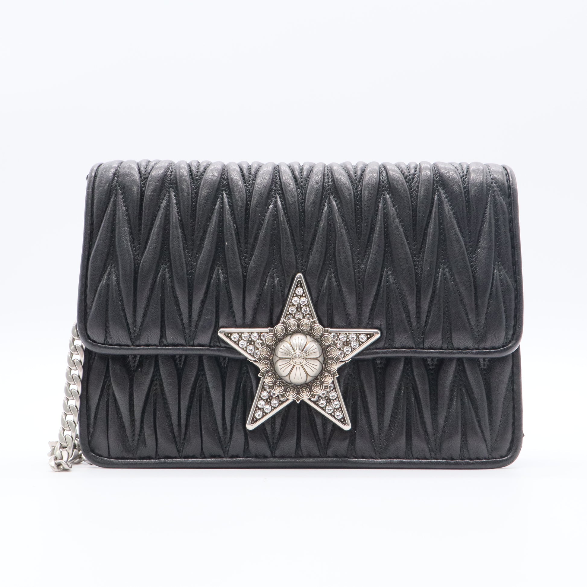 Confidential leather handbag twins