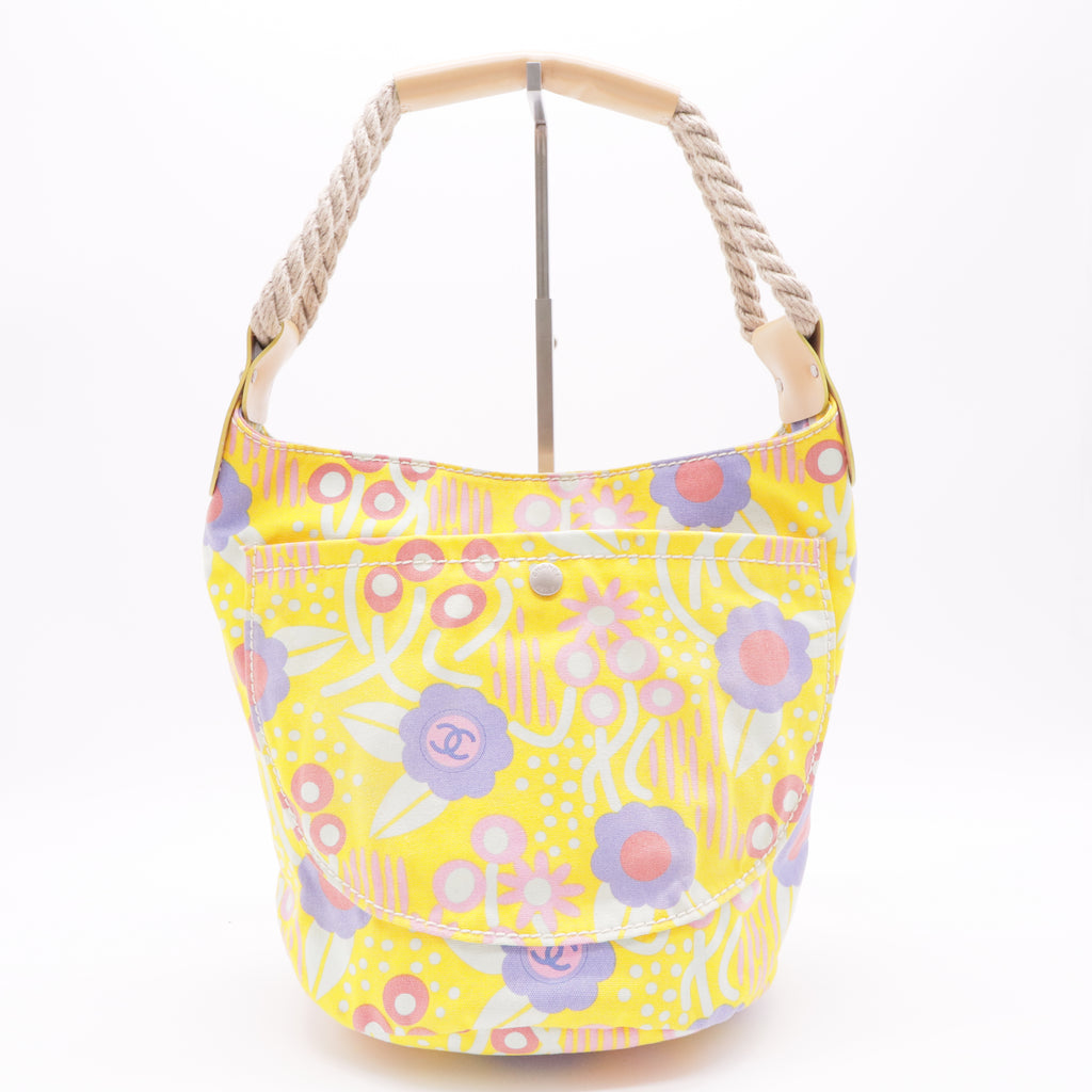 Canvas CC Camellia Rope Shoulder Bag