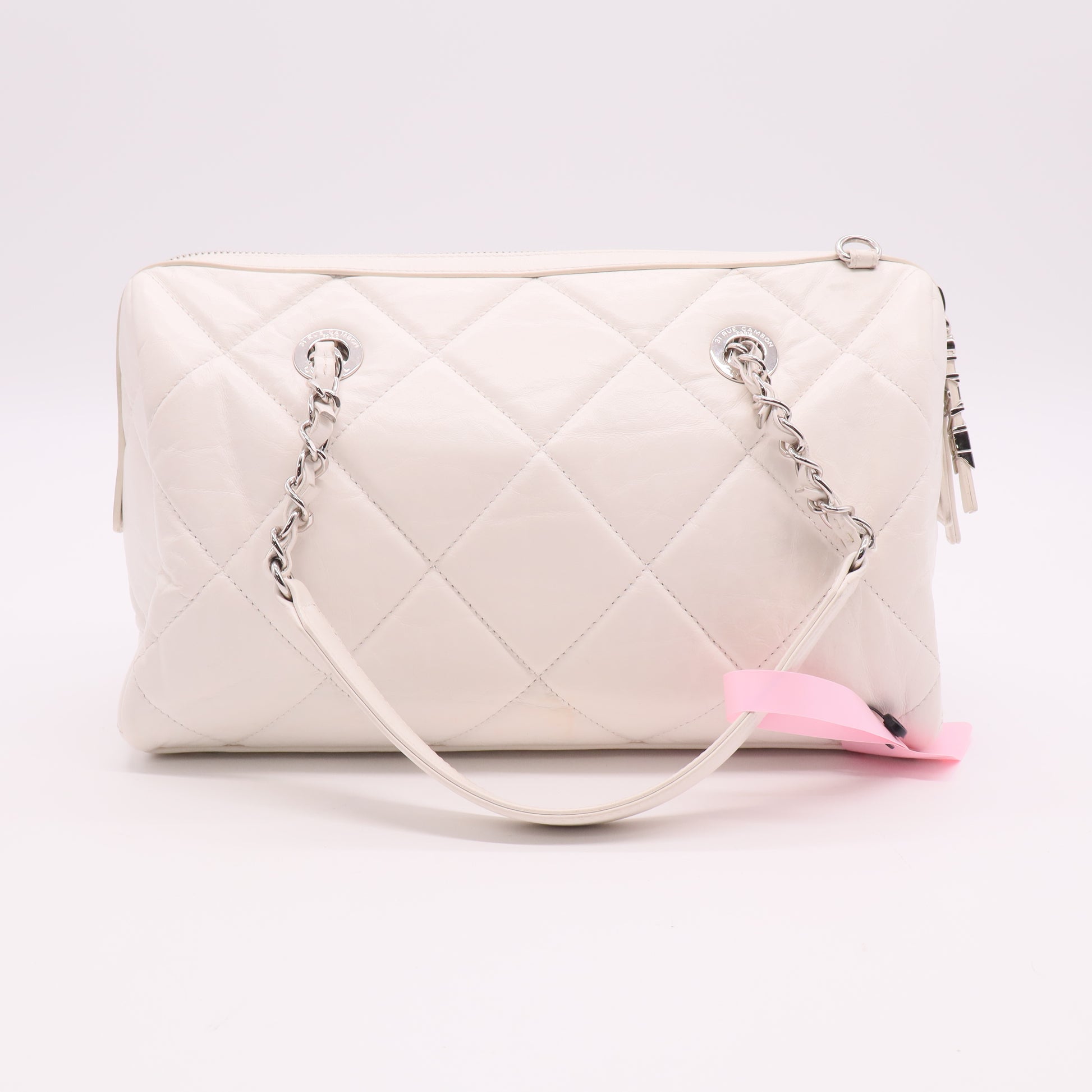 Express Convertible Bowling Bag Quilted Aged Calfskin Small Twins