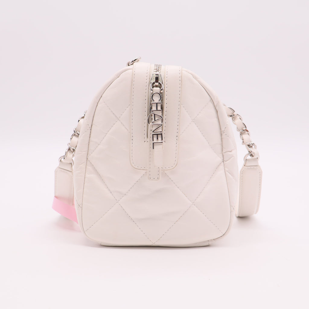 Express Convertible Bowling Bag Quilted Aged Calfskin Small Twins
