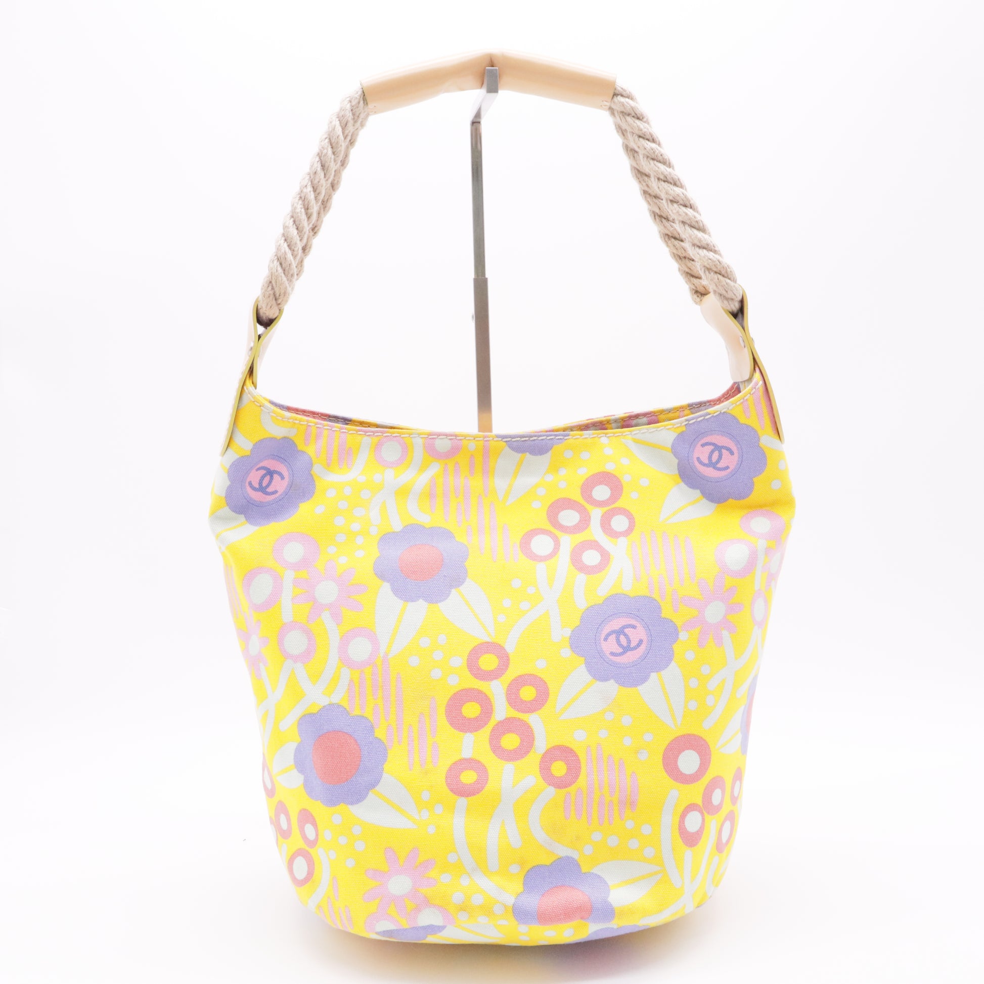 Canvas CC Camellia Rope Shoulder Bag