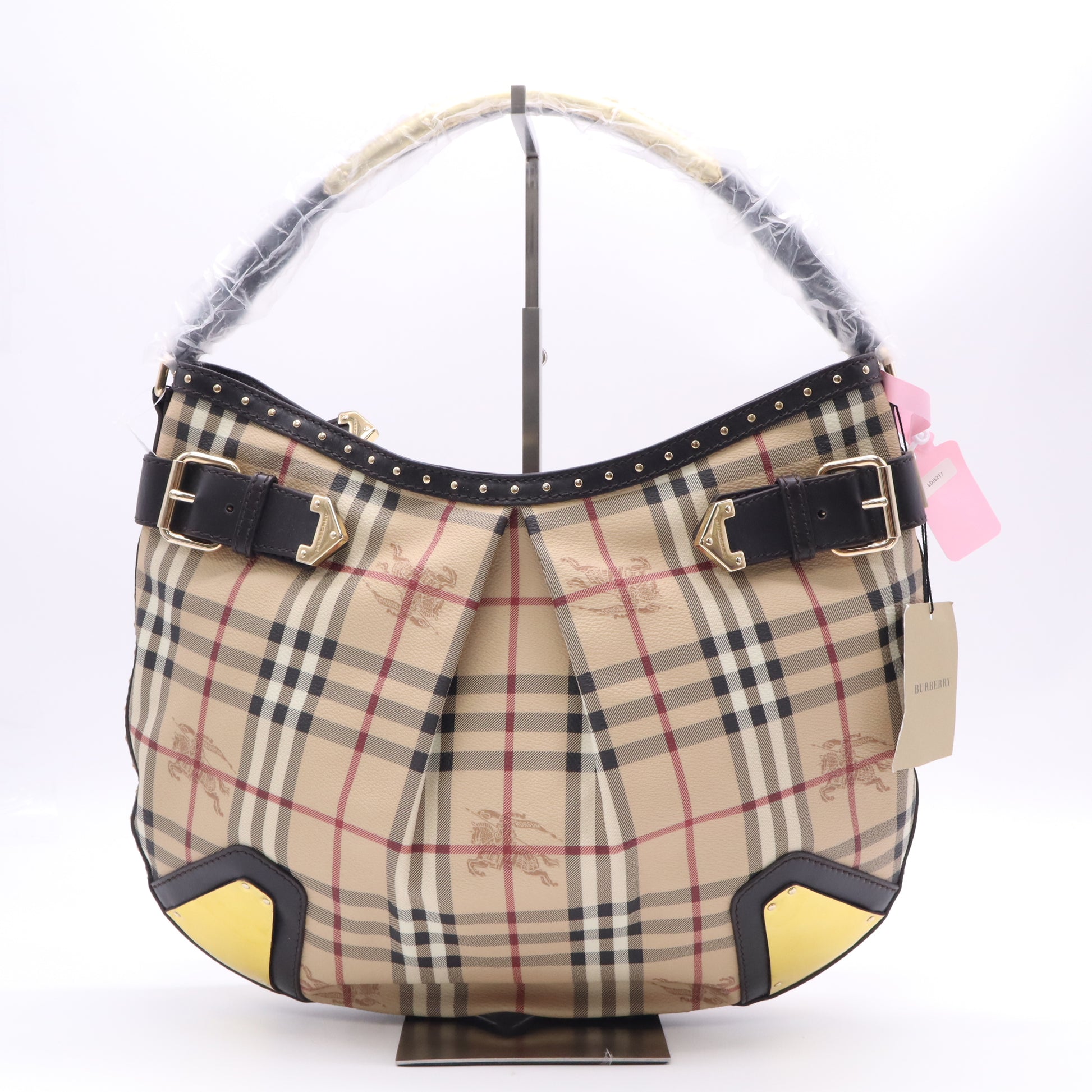 Burberry PVC and Leather Studded Hartley Hobo Twins LDJ5217