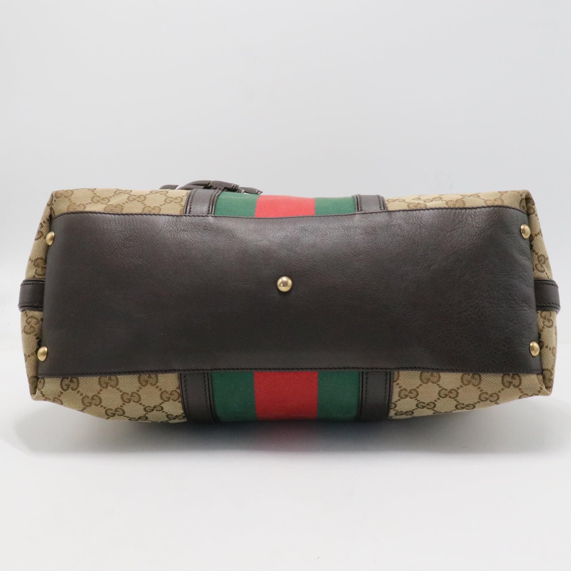 Monogram Web Medium Rania Top Handle Bag Brown