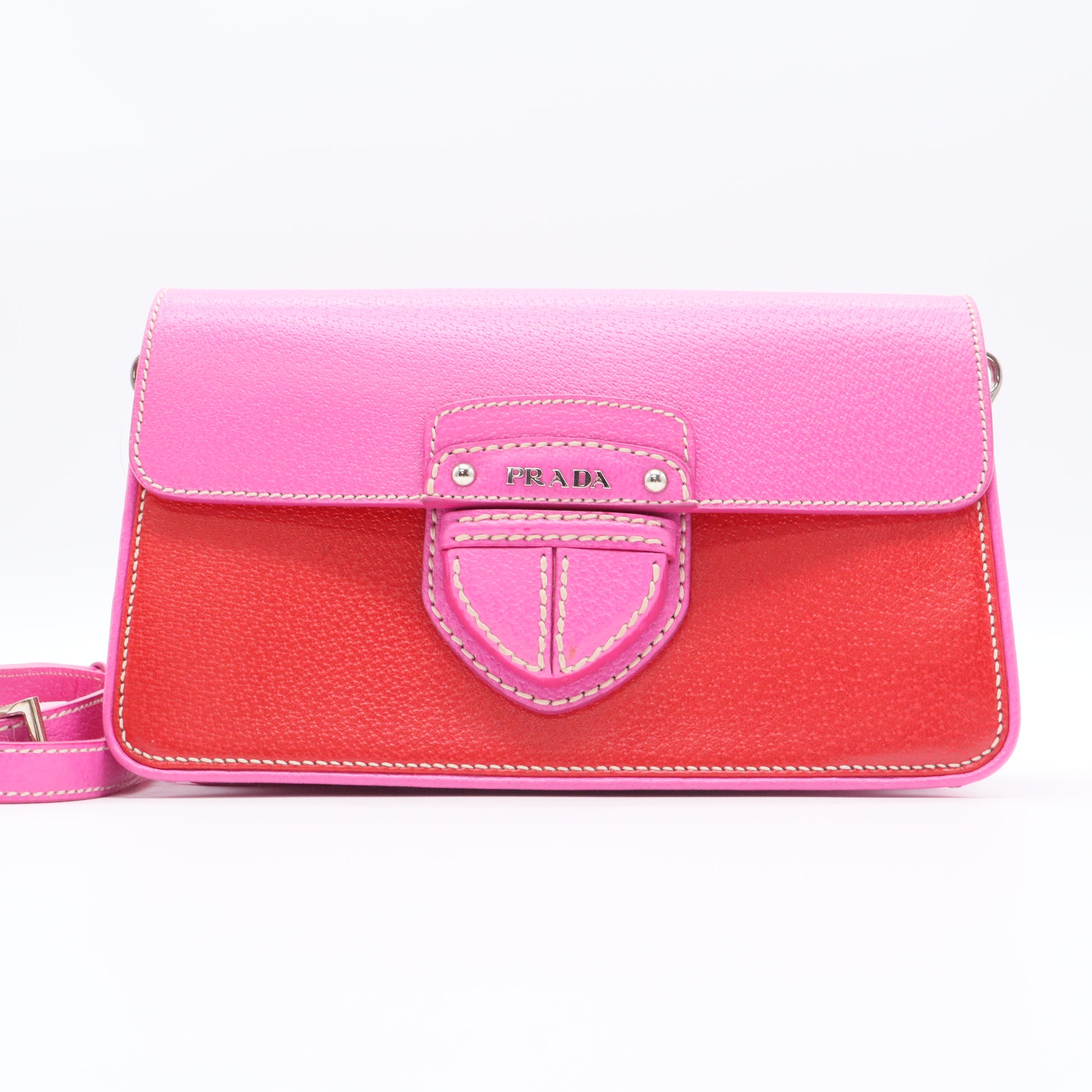 Pushlock Flap Crossbody Bag Cinghiale Leather twins