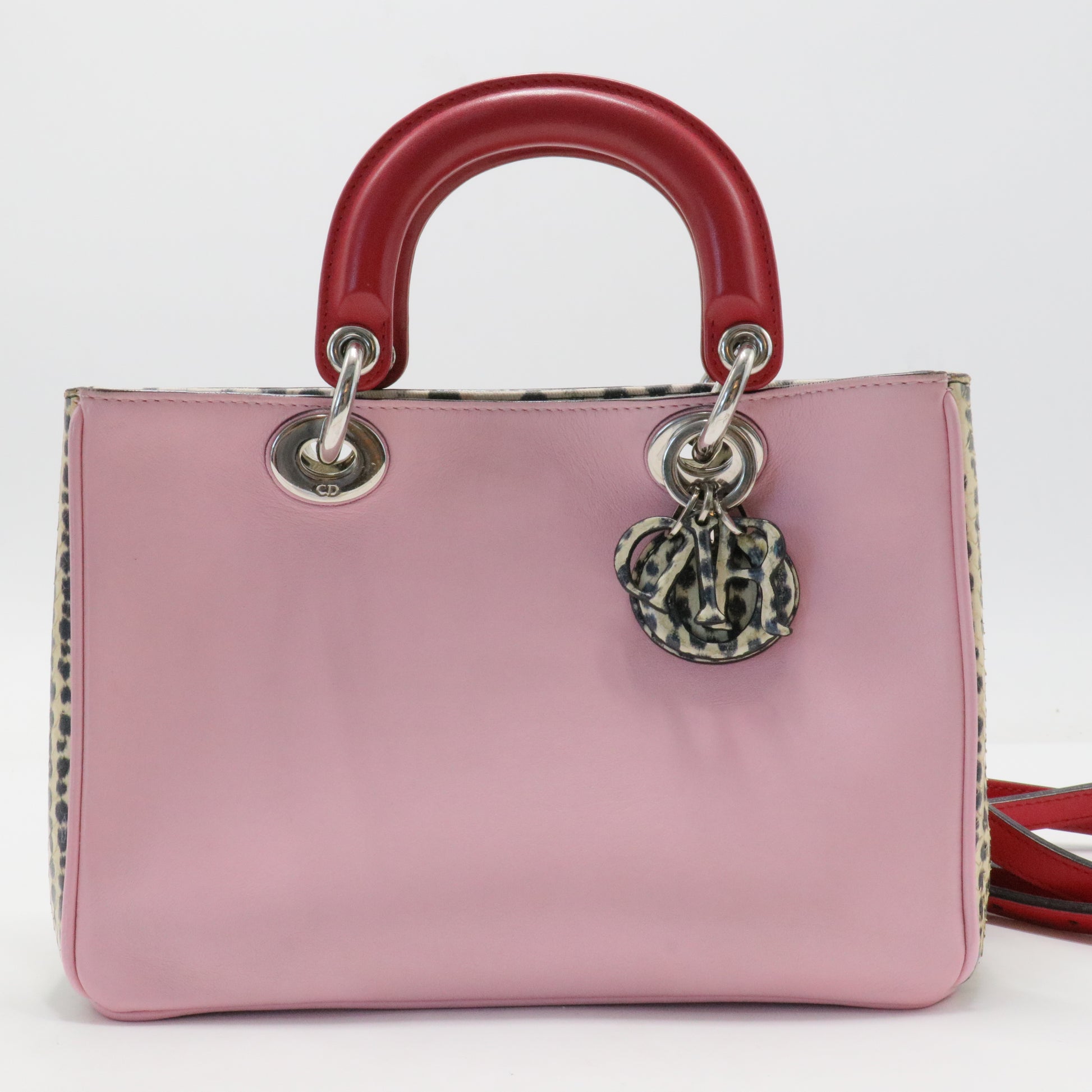 Python-Trimmed Small Diorissimo Bag
