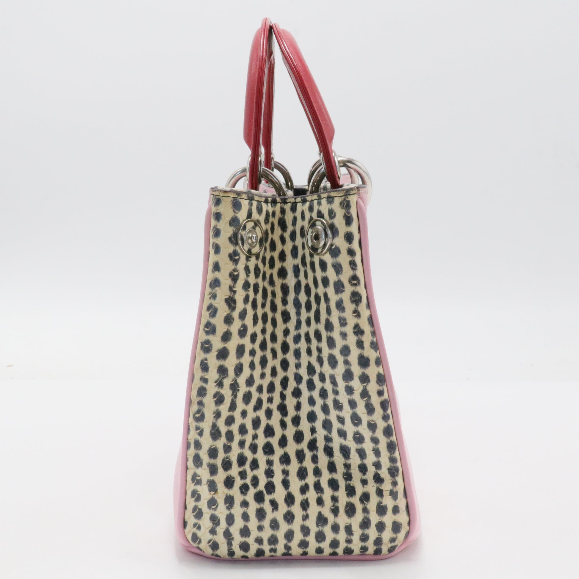 Python-Trimmed Small Diorissimo Bag