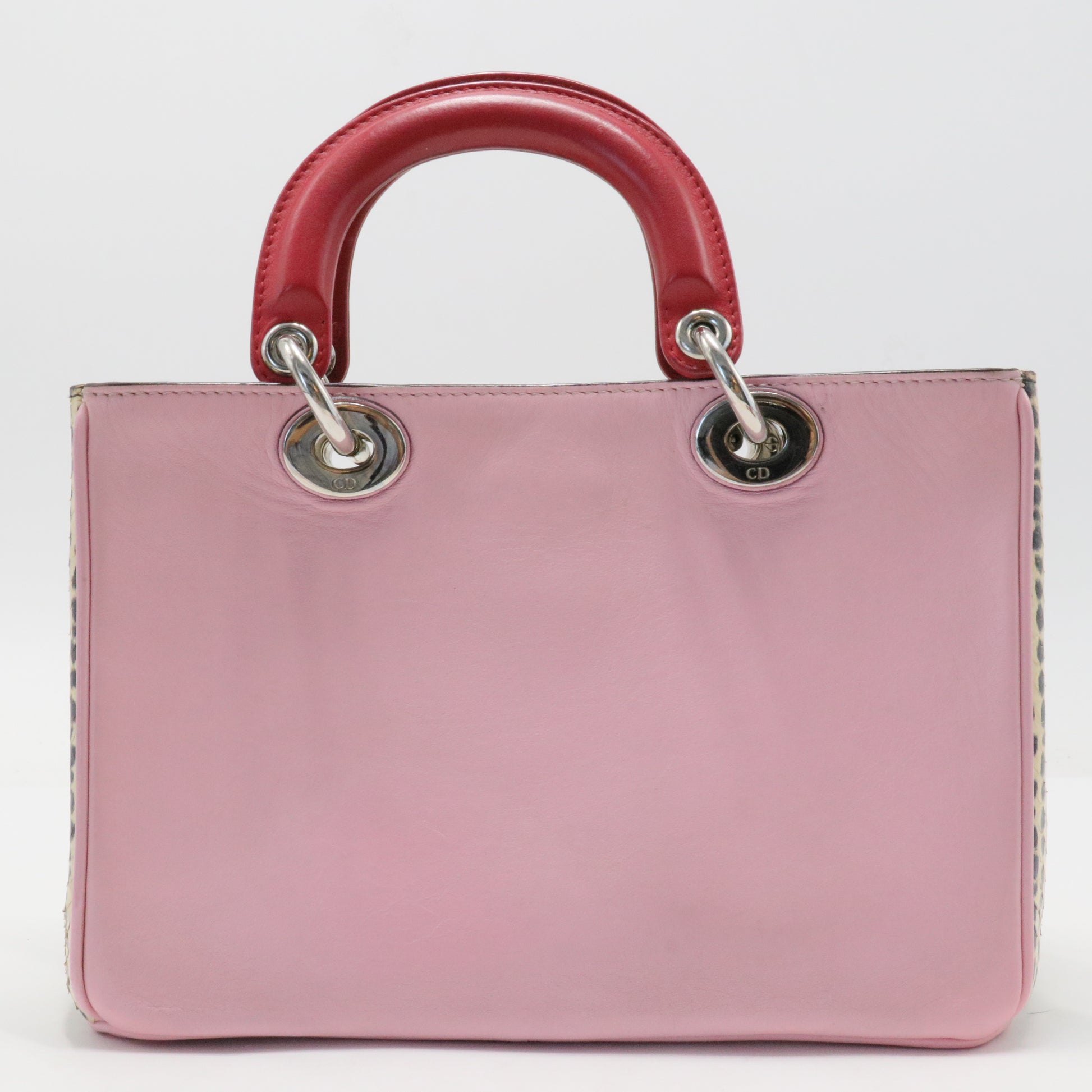 Python-Trimmed Small Diorissimo Bag