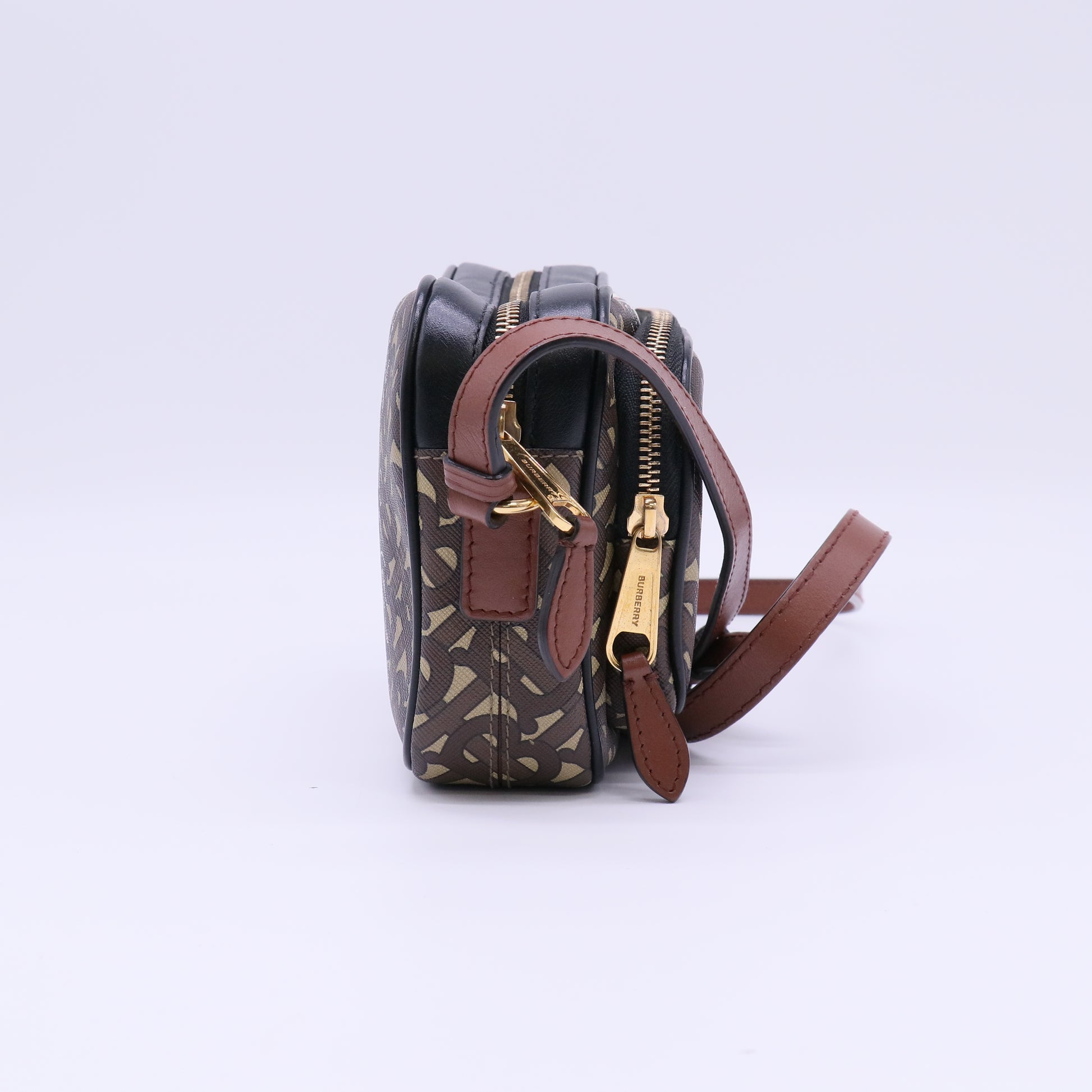 Burberry Small Monogram Stripe E-canvas Camera Bag B22414