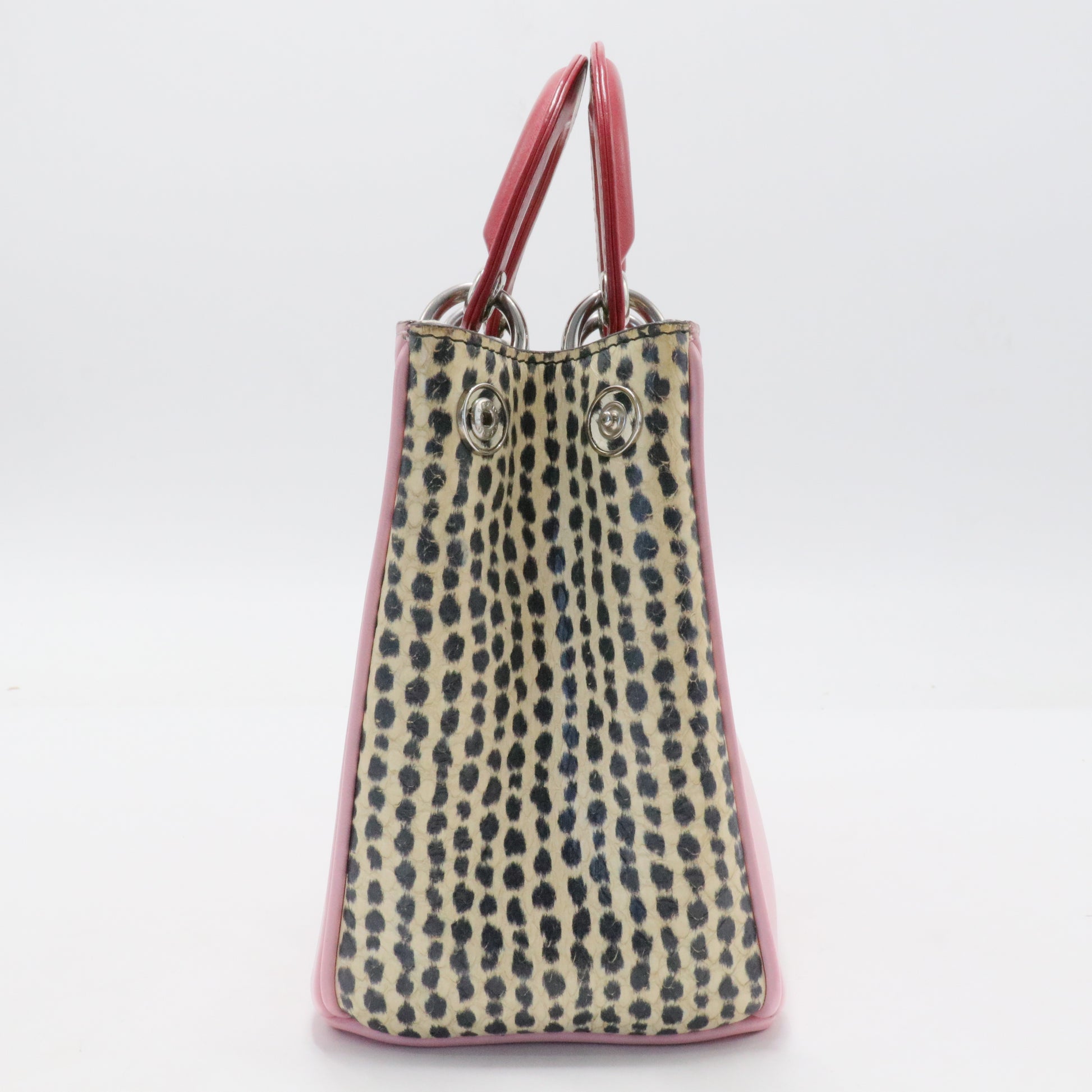 Python-Trimmed Small Diorissimo Bag