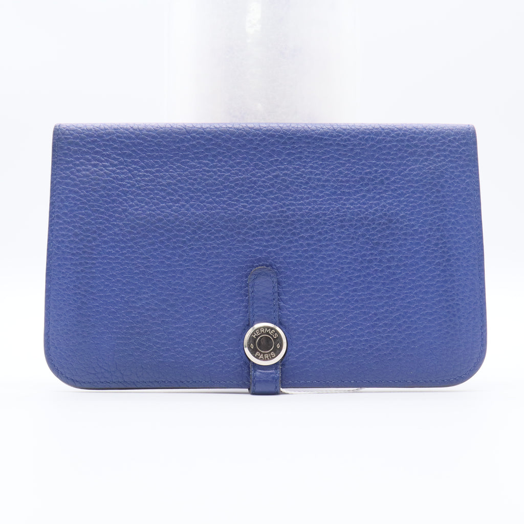 DeepSea Blue Leather Dogon Wallet twins