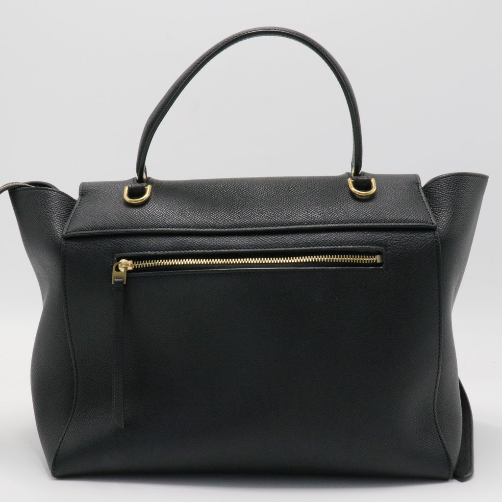Grained Calfskin Mini Belt Bag Black