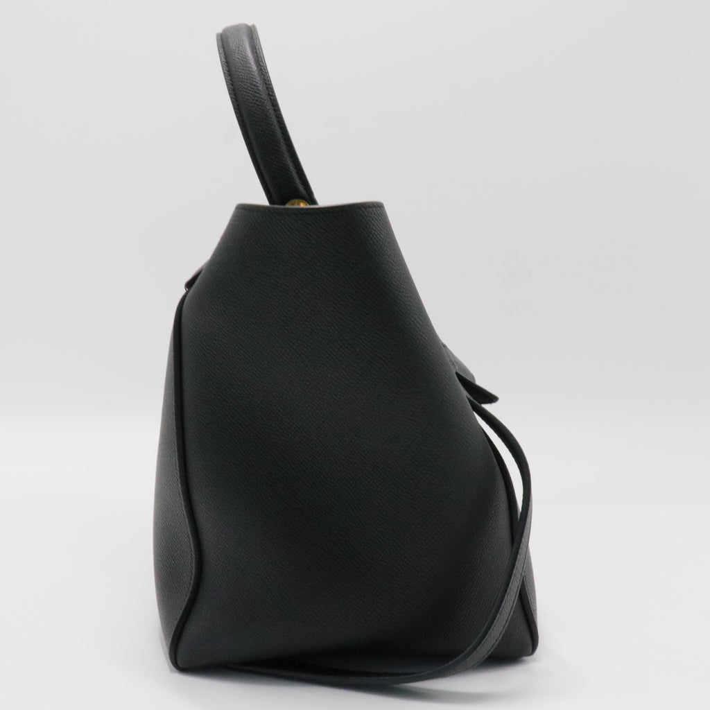 Grained Calfskin Mini Belt Bag Black