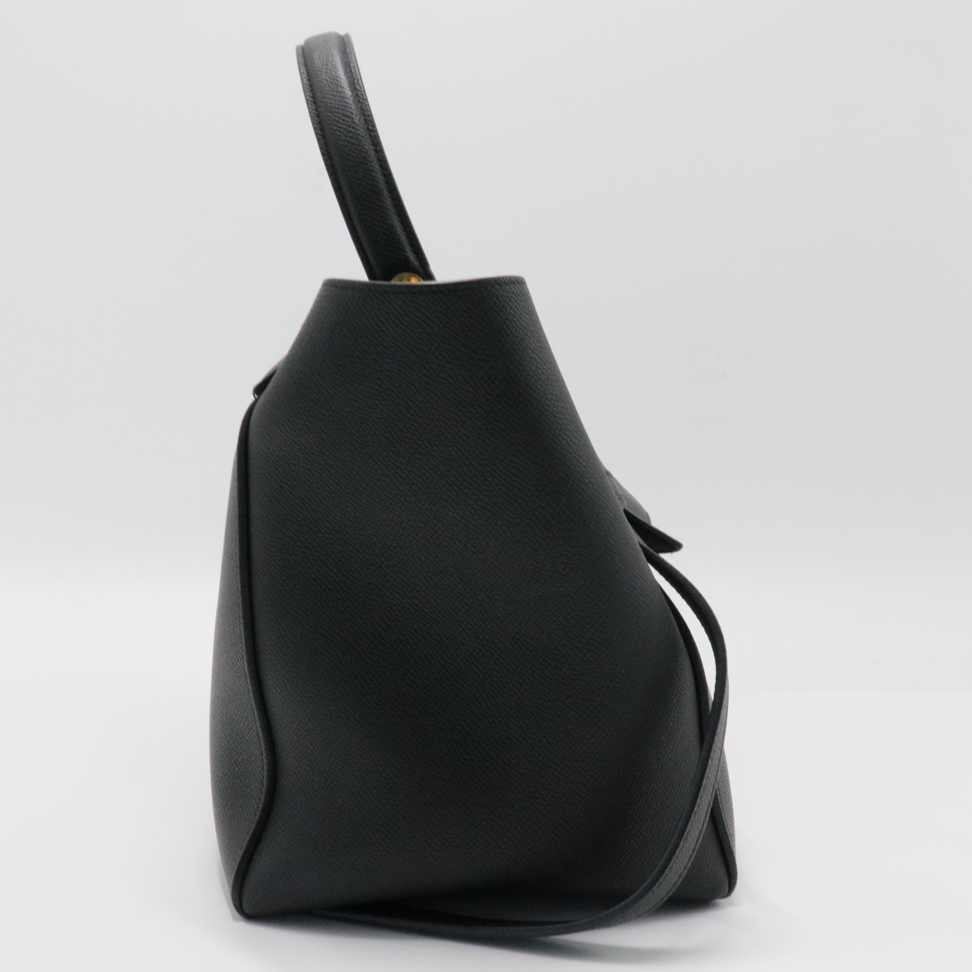 Grained Calfskin Mini Belt Bag Black