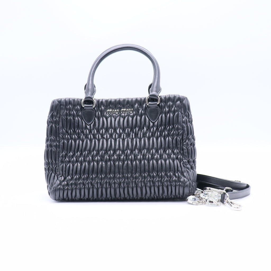 Crystal Convertible Tote Matelasse Leather Small Twins LDJ3781