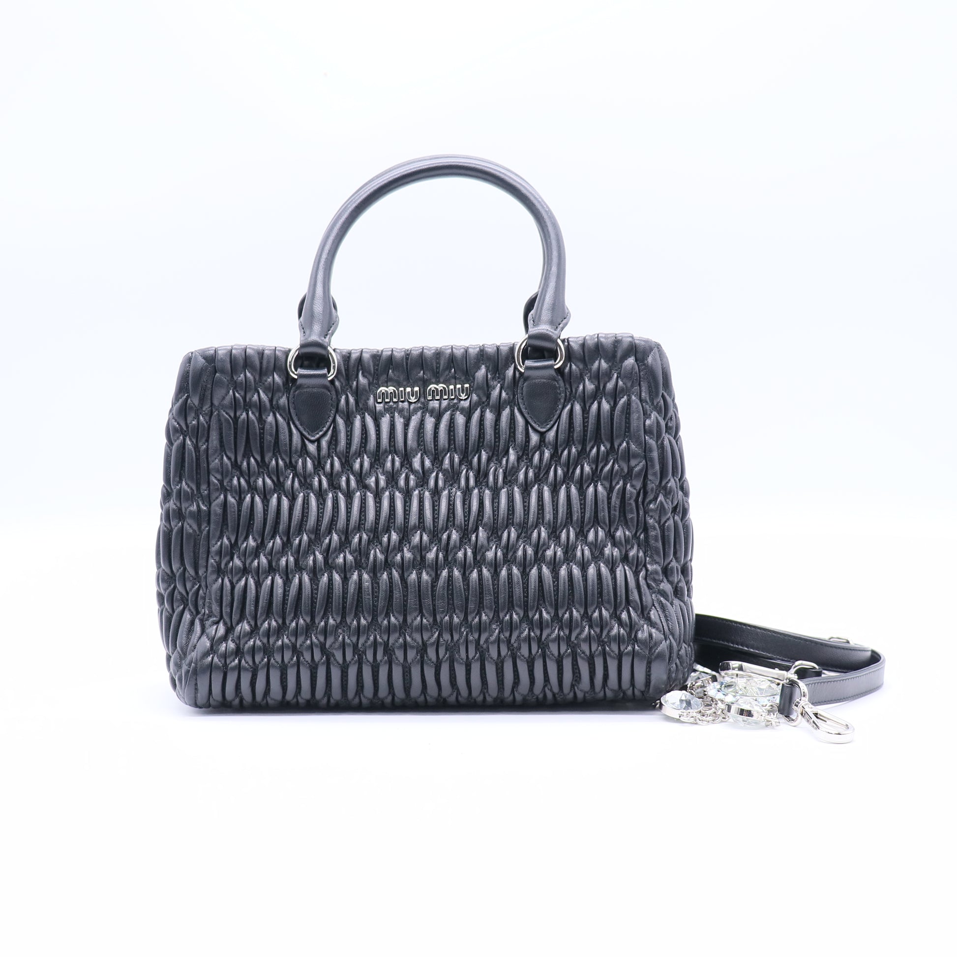 Crystal Convertible Tote Matelasse Leather Small Twins LDJ3781