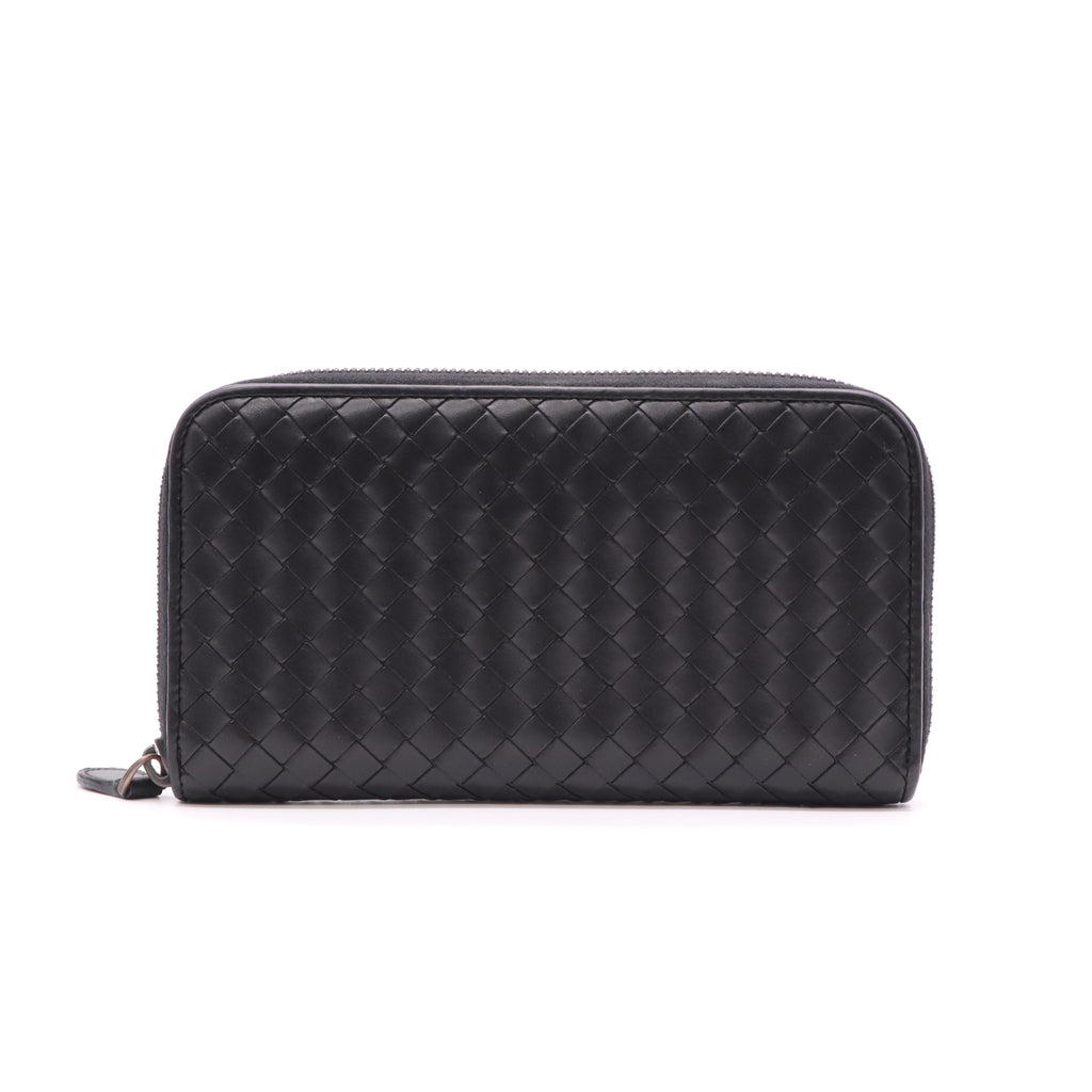 Bottega Veneta Intrecciato Zip-Around Wallet W22072