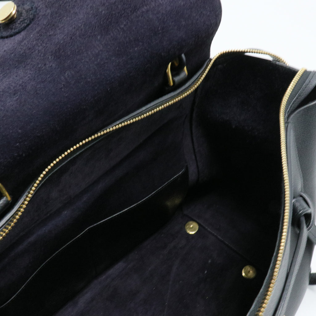 Grained Calfskin Mini Belt Bag Black
