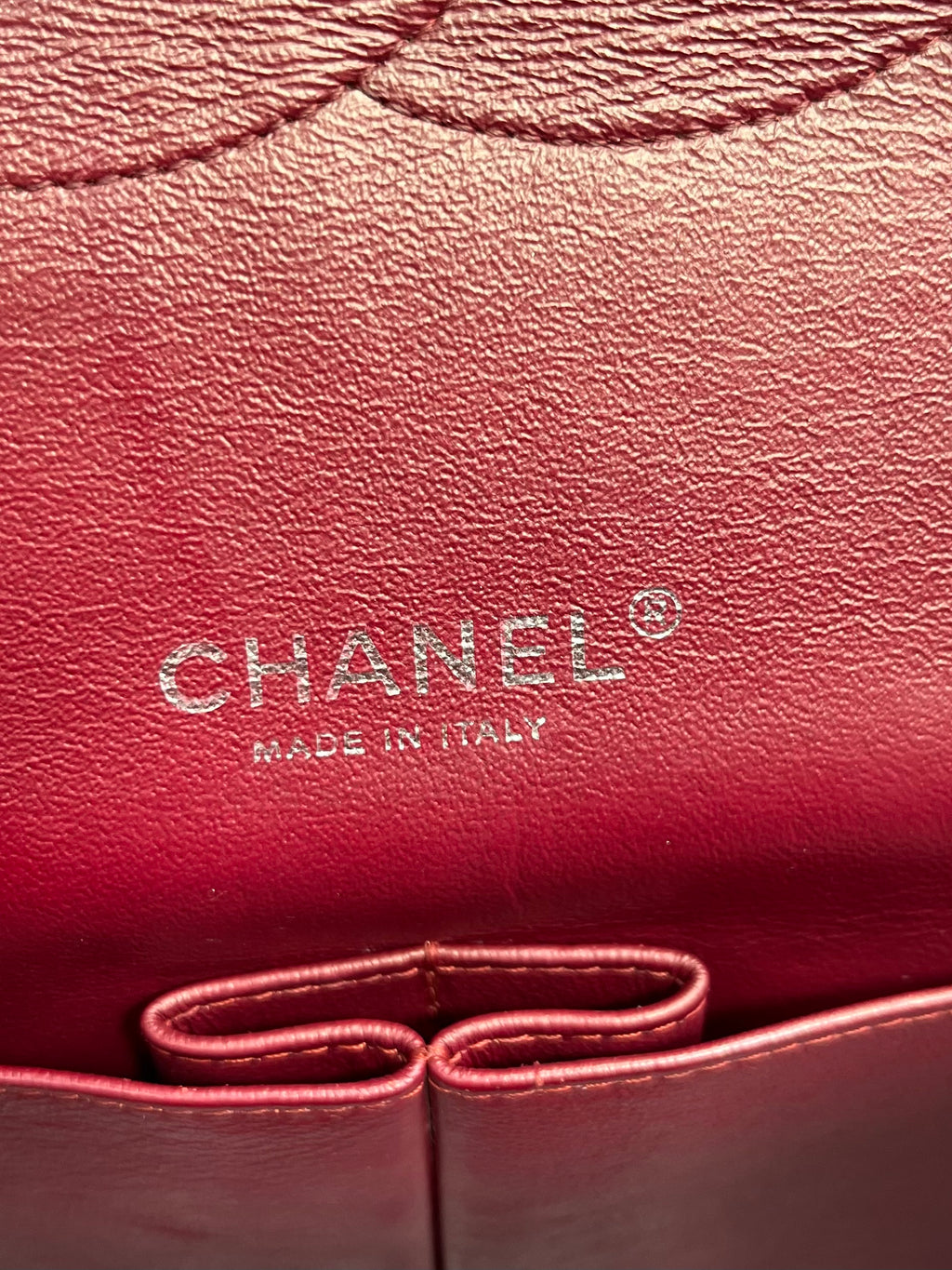 Patent Quilted Maxi Double Flap Red twins