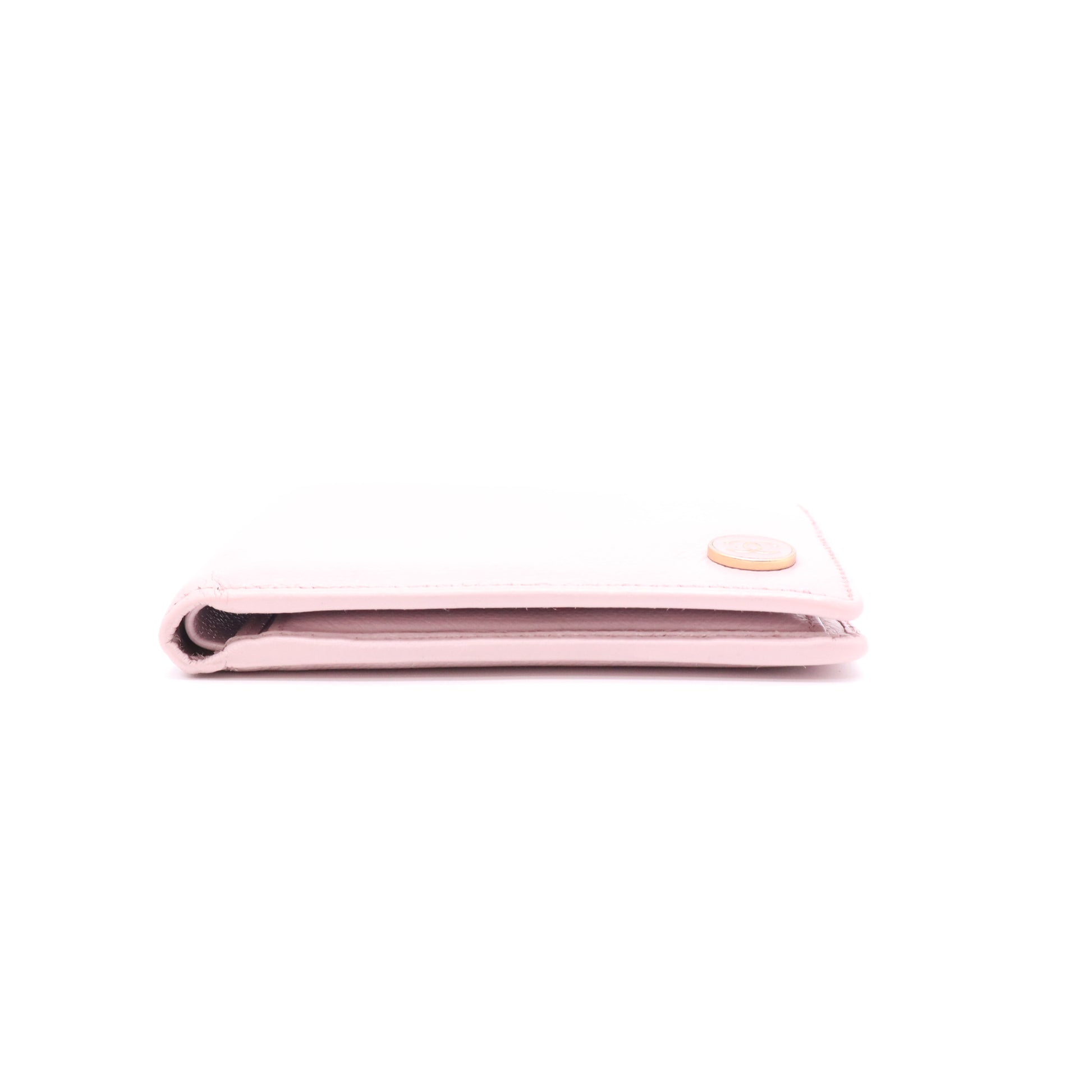 Chanel CC Button Bi-Fold Wallet Pink W22059