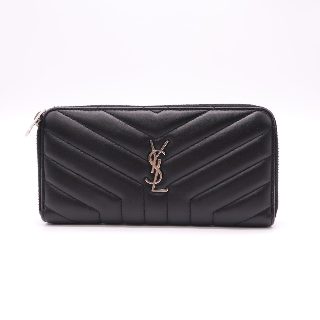 Loulou Zip Around Wallet Matelasse Chevron Leather Long W22062