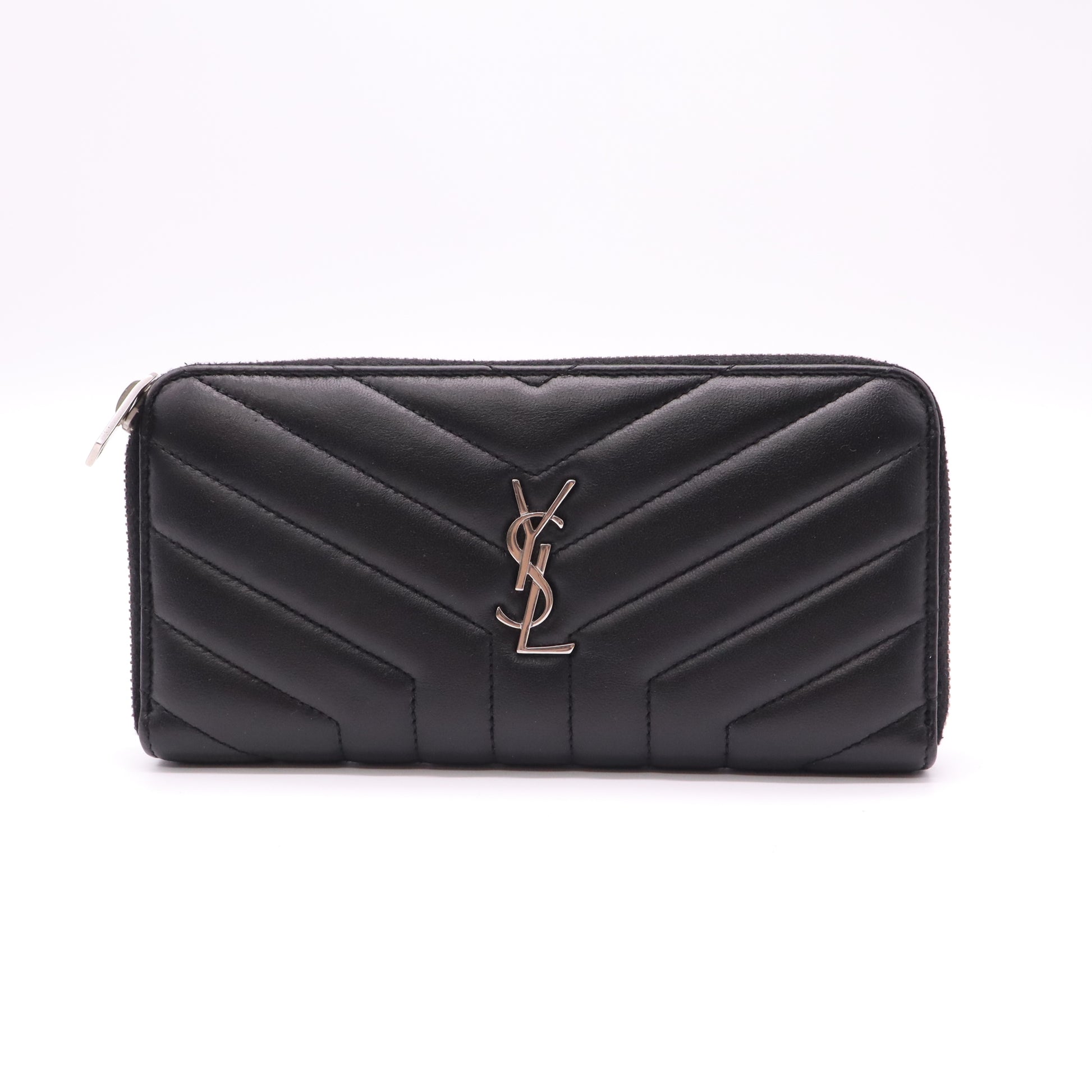 Loulou Zip Around Wallet Matelasse Chevron Leather Long W22062