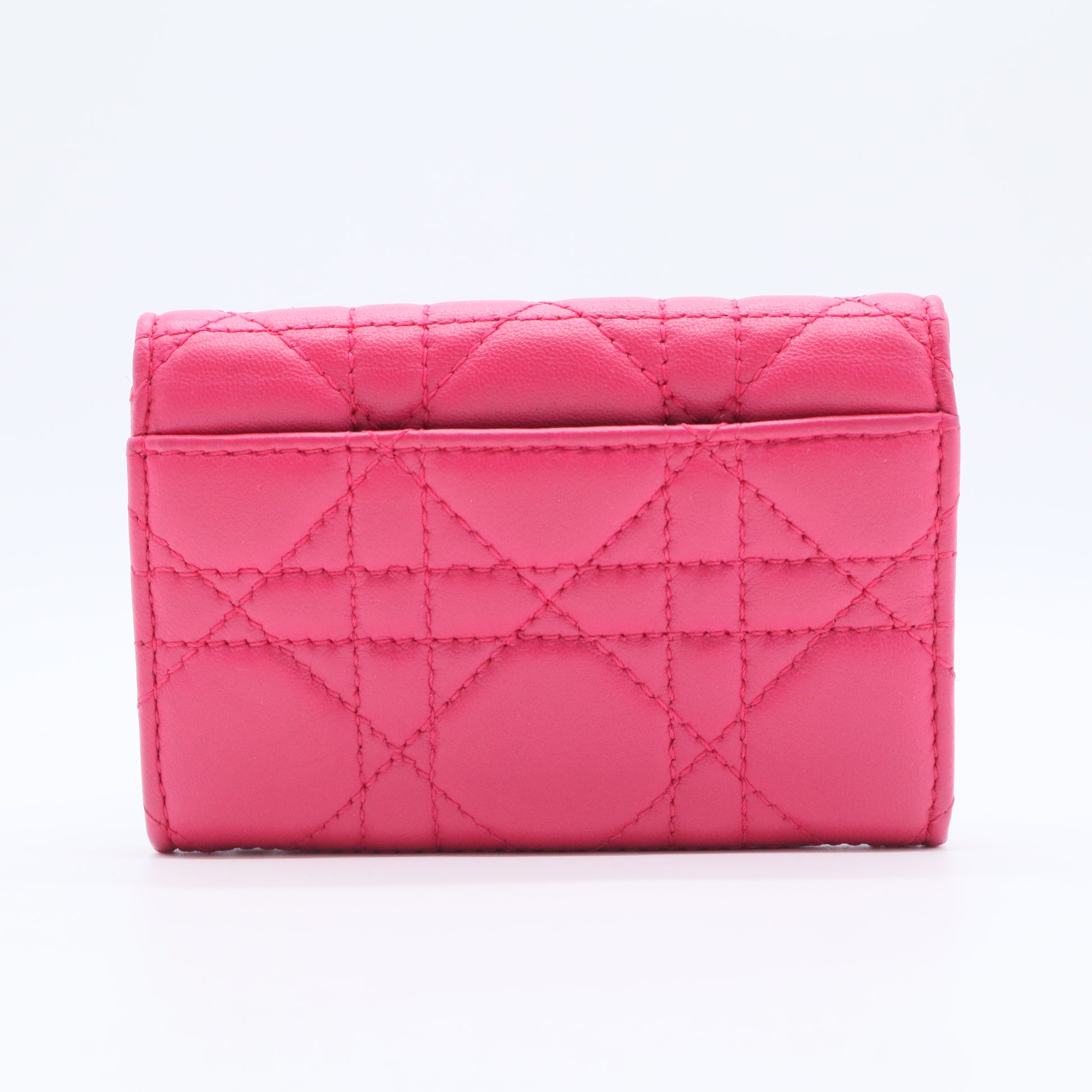 Quilted Lambskin Leather Compact Miss Dior Wallet