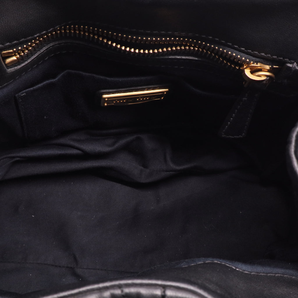 Matelassé Leather Top Handle Bag Twins