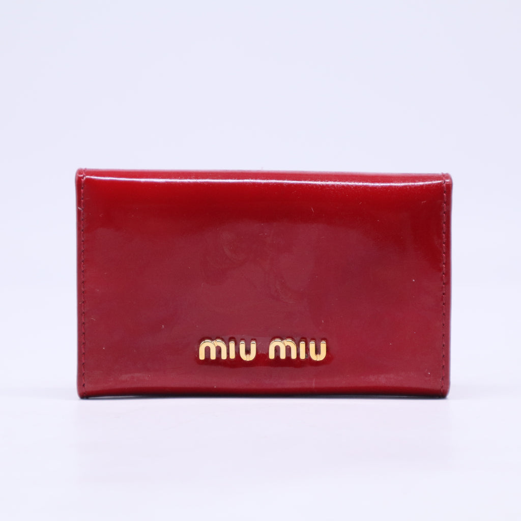 Patent Leather Bow Key Case W20415