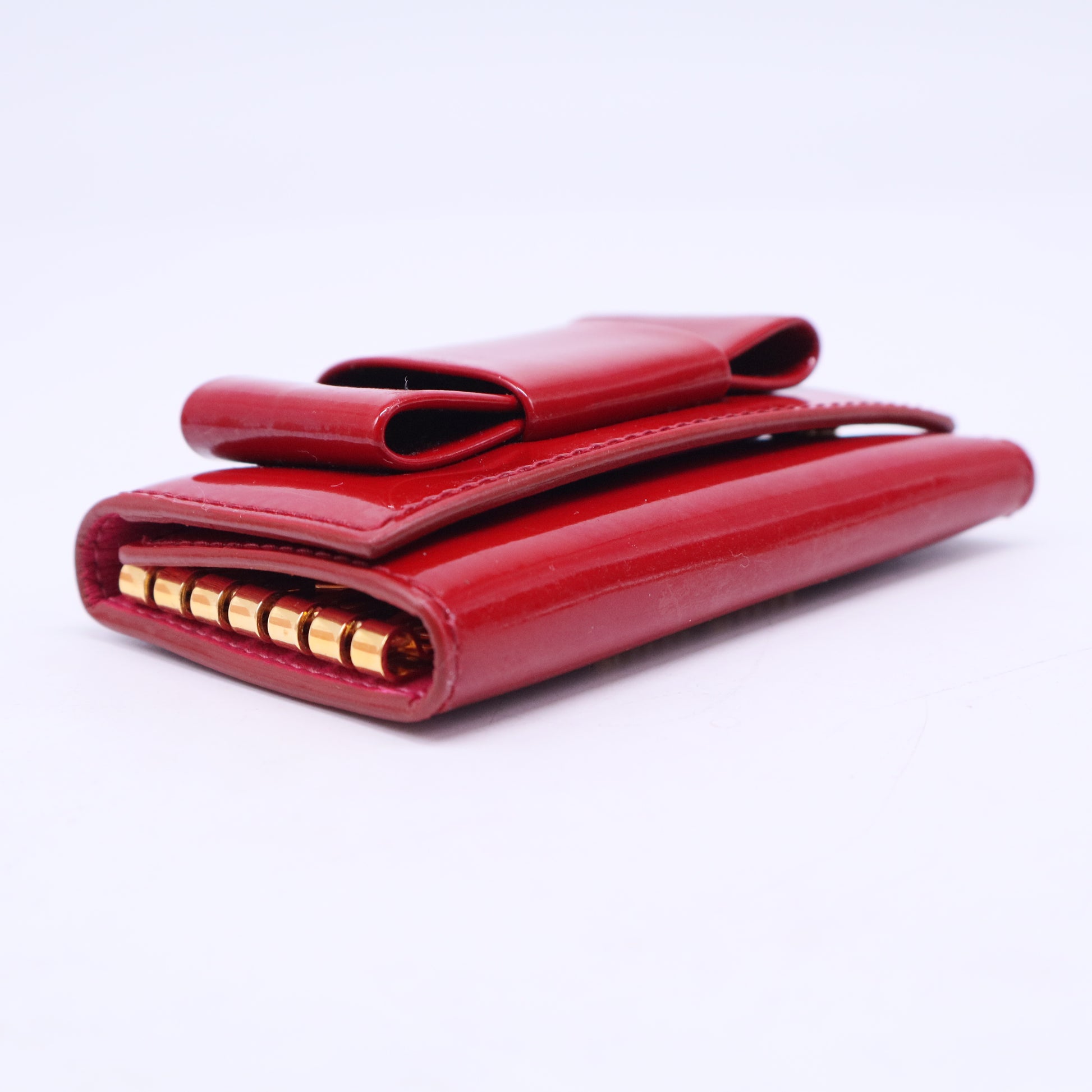 Patent Leather Bow Key Case W20415