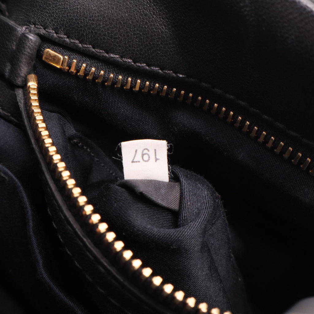 Matelassé Leather Top Handle Bag Twins