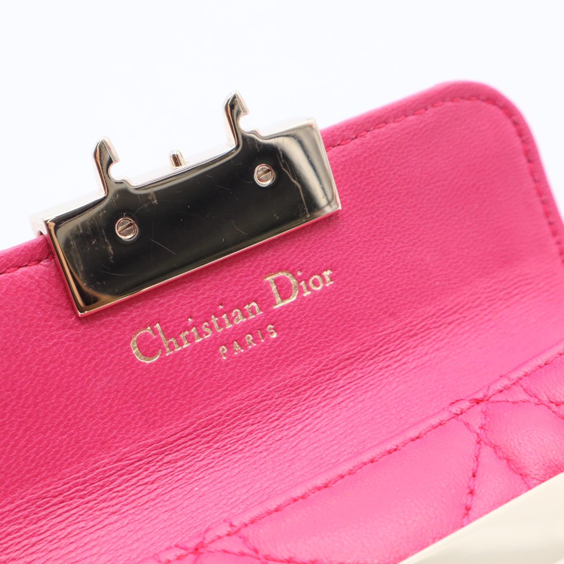 Quilted Lambskin Leather Compact Miss Dior Wallet