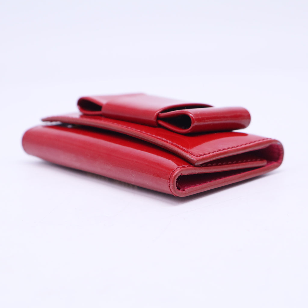 Patent Leather Bow Key Case W20415