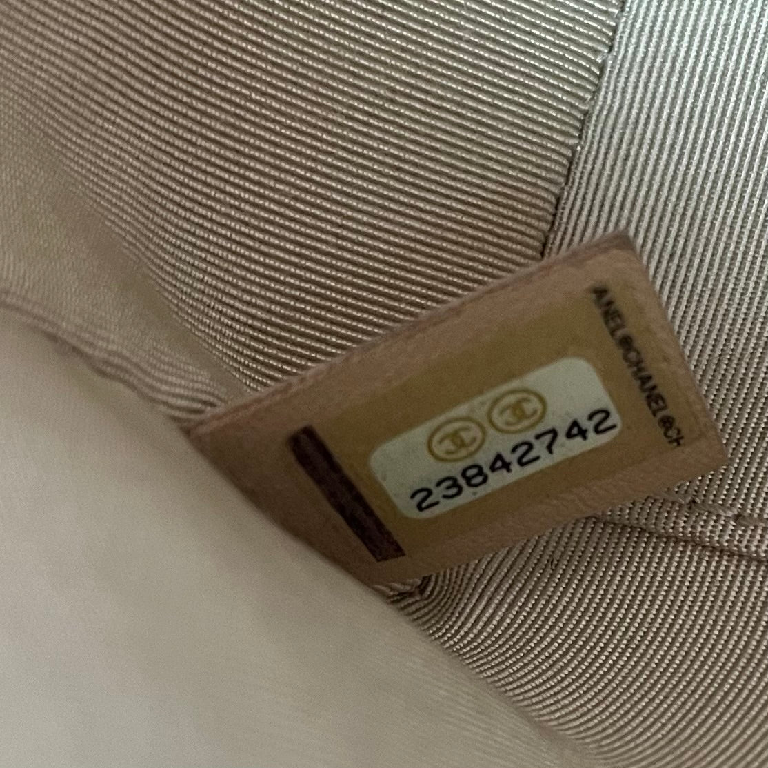 Grained Calfskin Quilted Small Label Click Flap Bag Pink twins