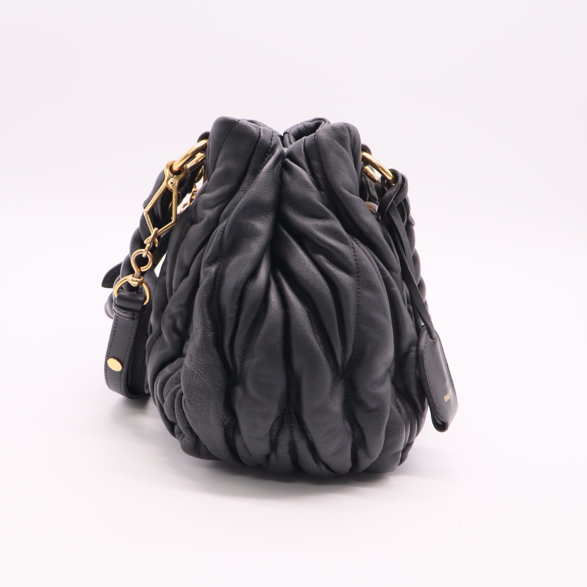 Matelassé Leather Top Handle Bag Twins