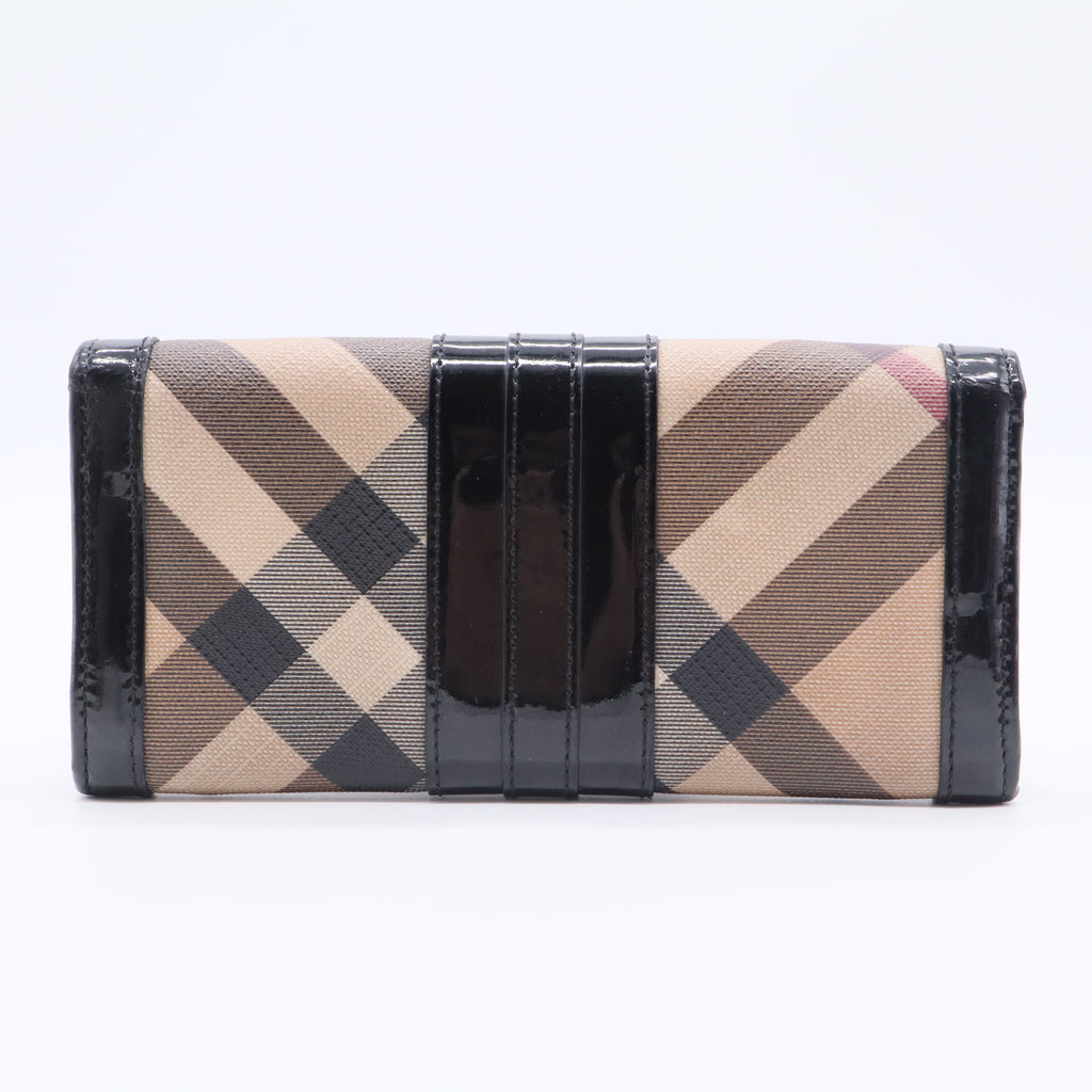 Supernova Check Coated Canvas Continental Wallet