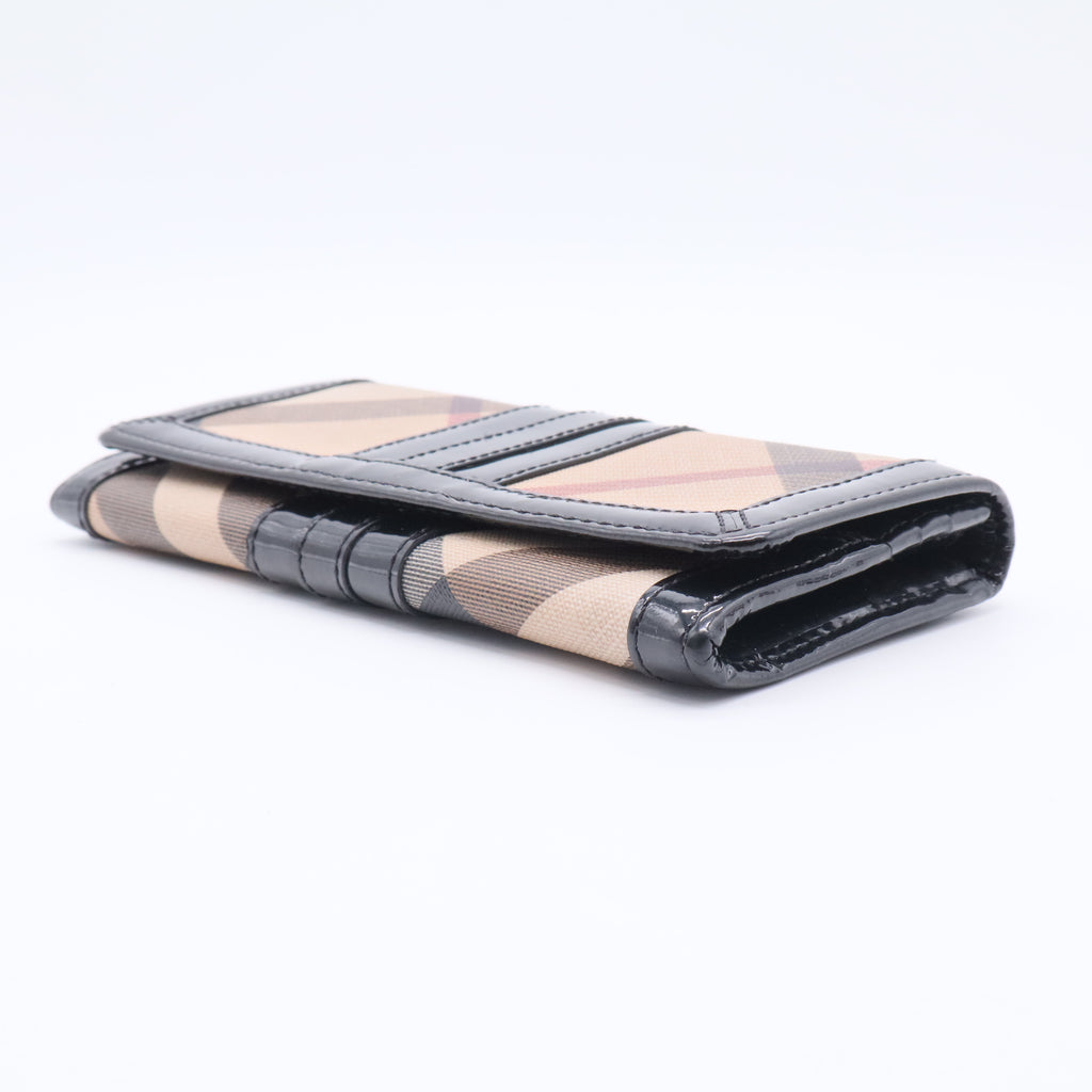Supernova Check Coated Canvas Continental Wallet