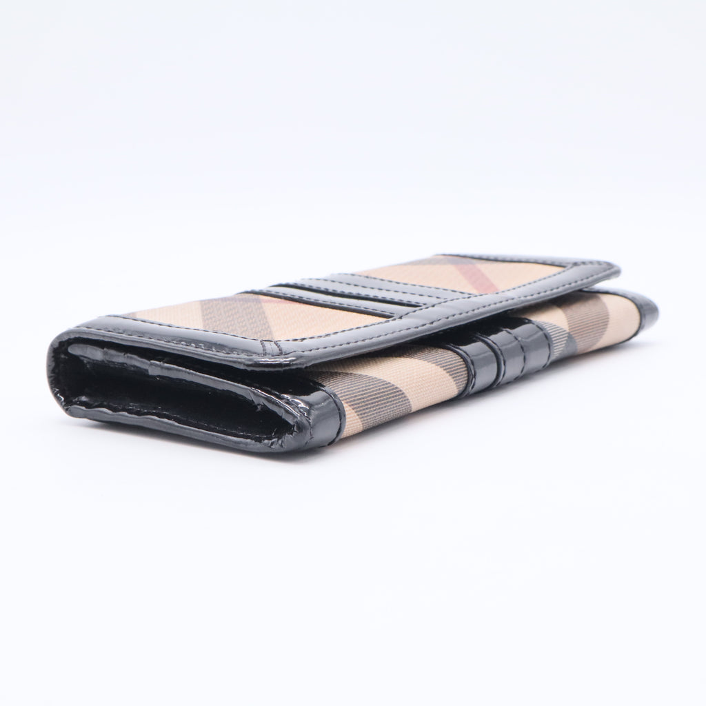Supernova Check Coated Canvas Continental Wallet
