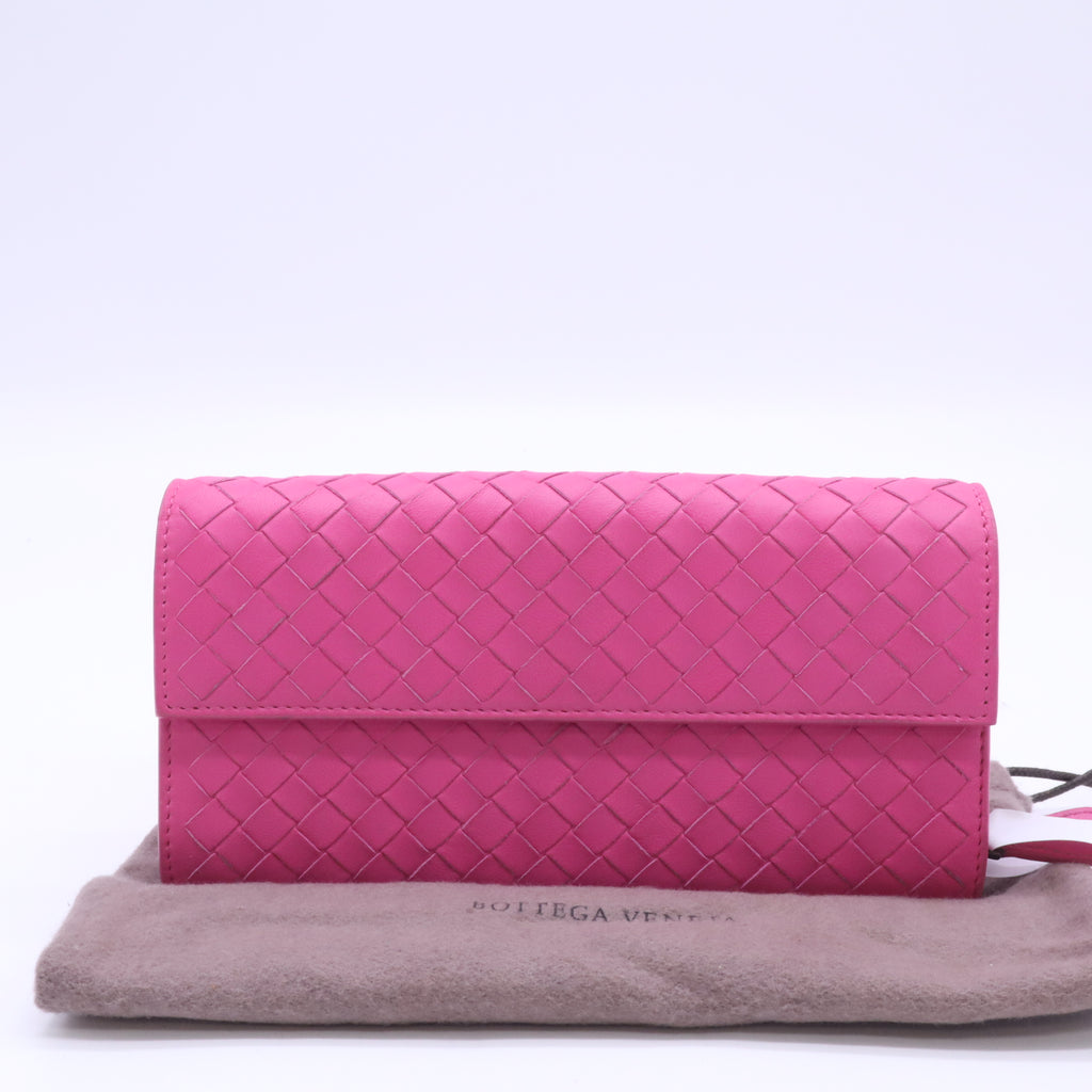 Bottega Veneta Nappa Intrecciato Continental Flap Wallet Twins W22866