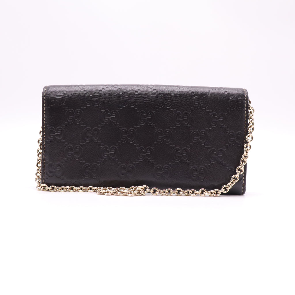 Gucci Guccissima Leather Zip Around Continental Wallet W22075