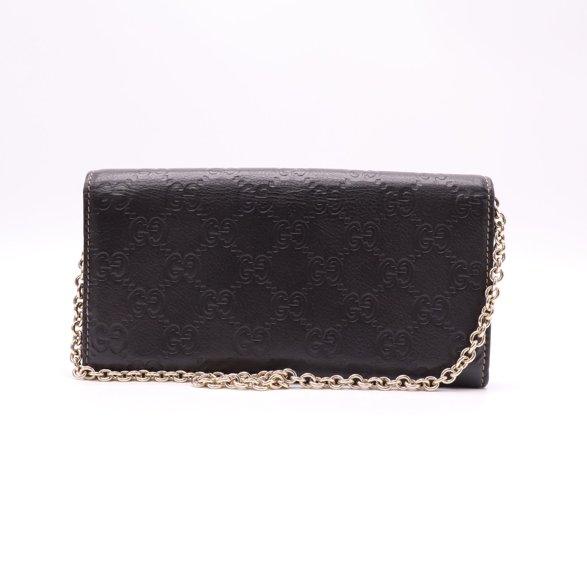 Gucci Guccissima Leather Zip Around Continental Wallet W22075